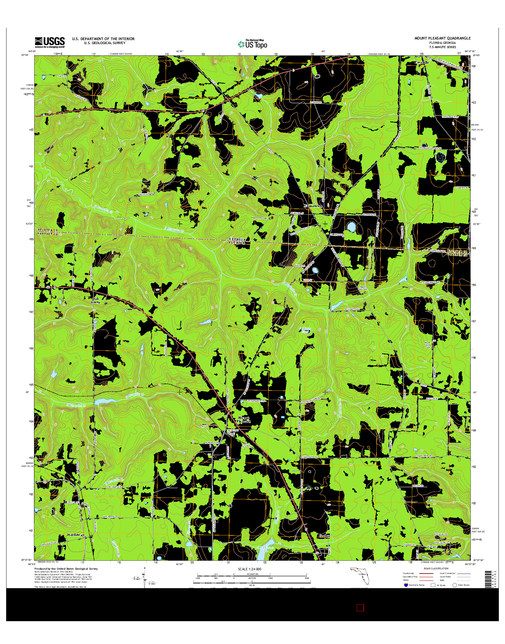 USGS US TOPO 7.5-MINUTE MAP FOR MOUNT PLEASANT, FL-GA 2015