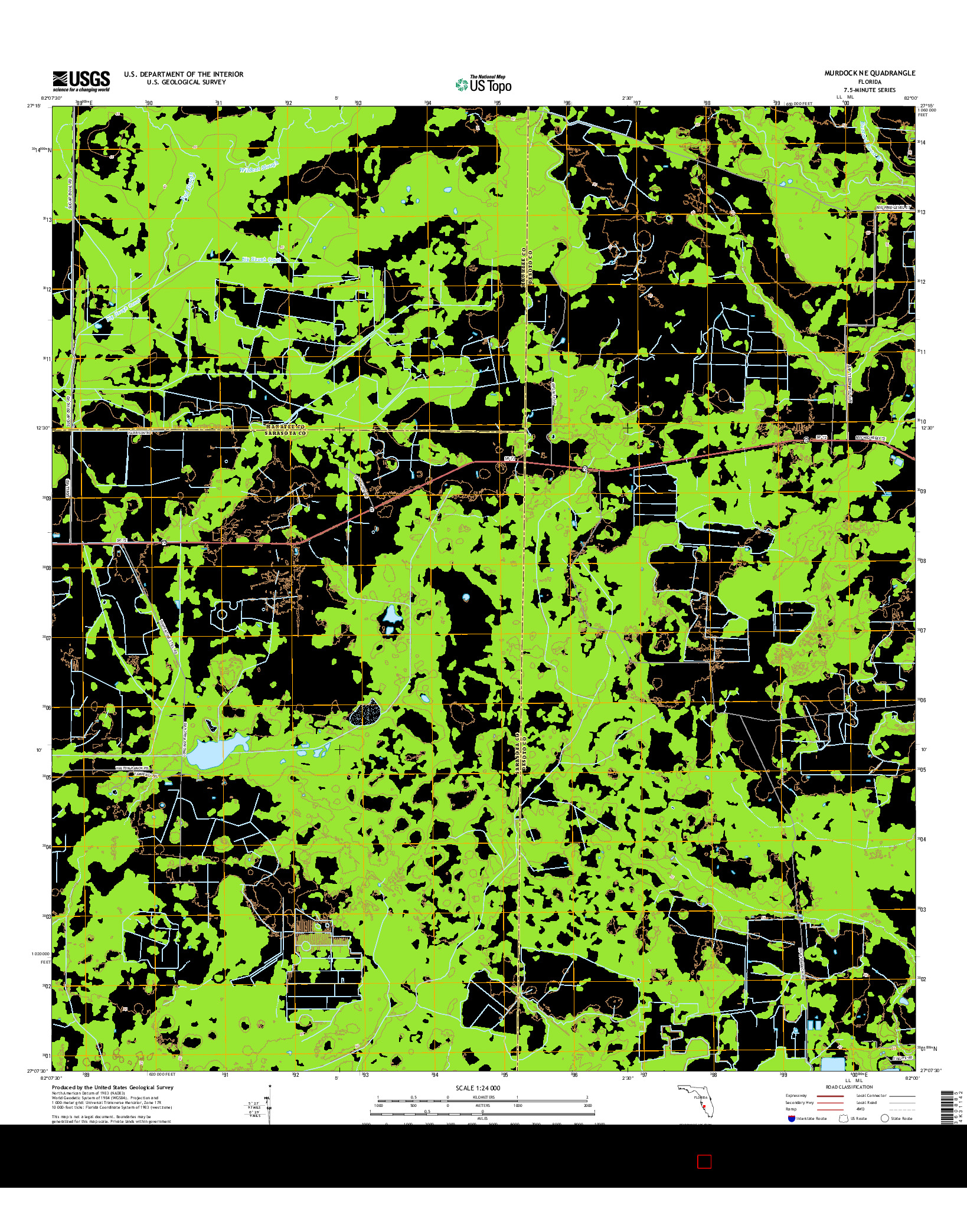 USGS US TOPO 7.5-MINUTE MAP FOR MURDOCK NE, FL 2015