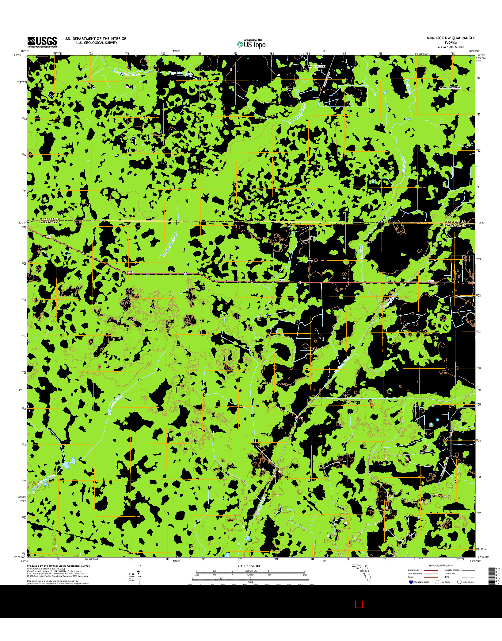 USGS US TOPO 7.5-MINUTE MAP FOR MURDOCK NW, FL 2015