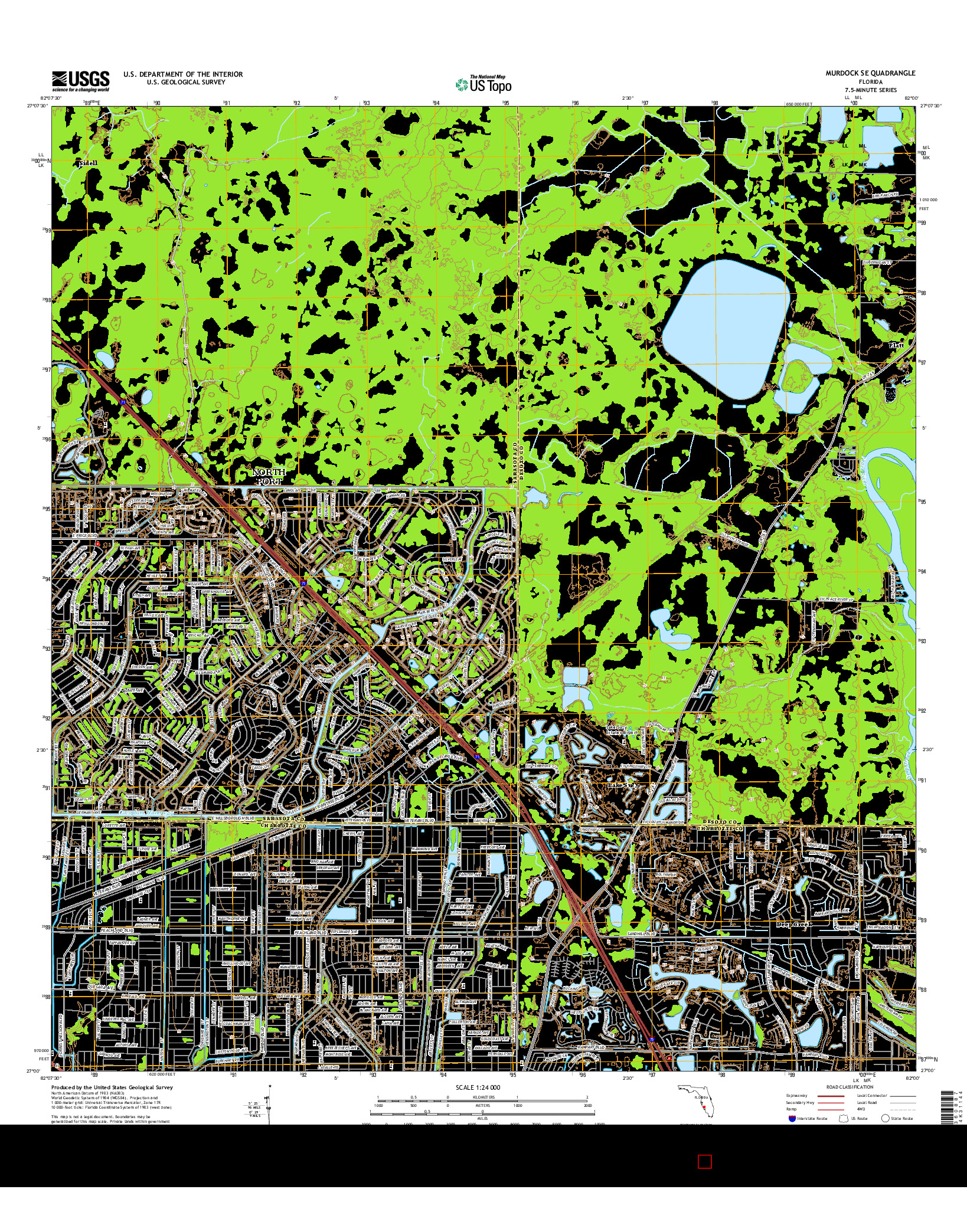 USGS US TOPO 7.5-MINUTE MAP FOR MURDOCK SE, FL 2015