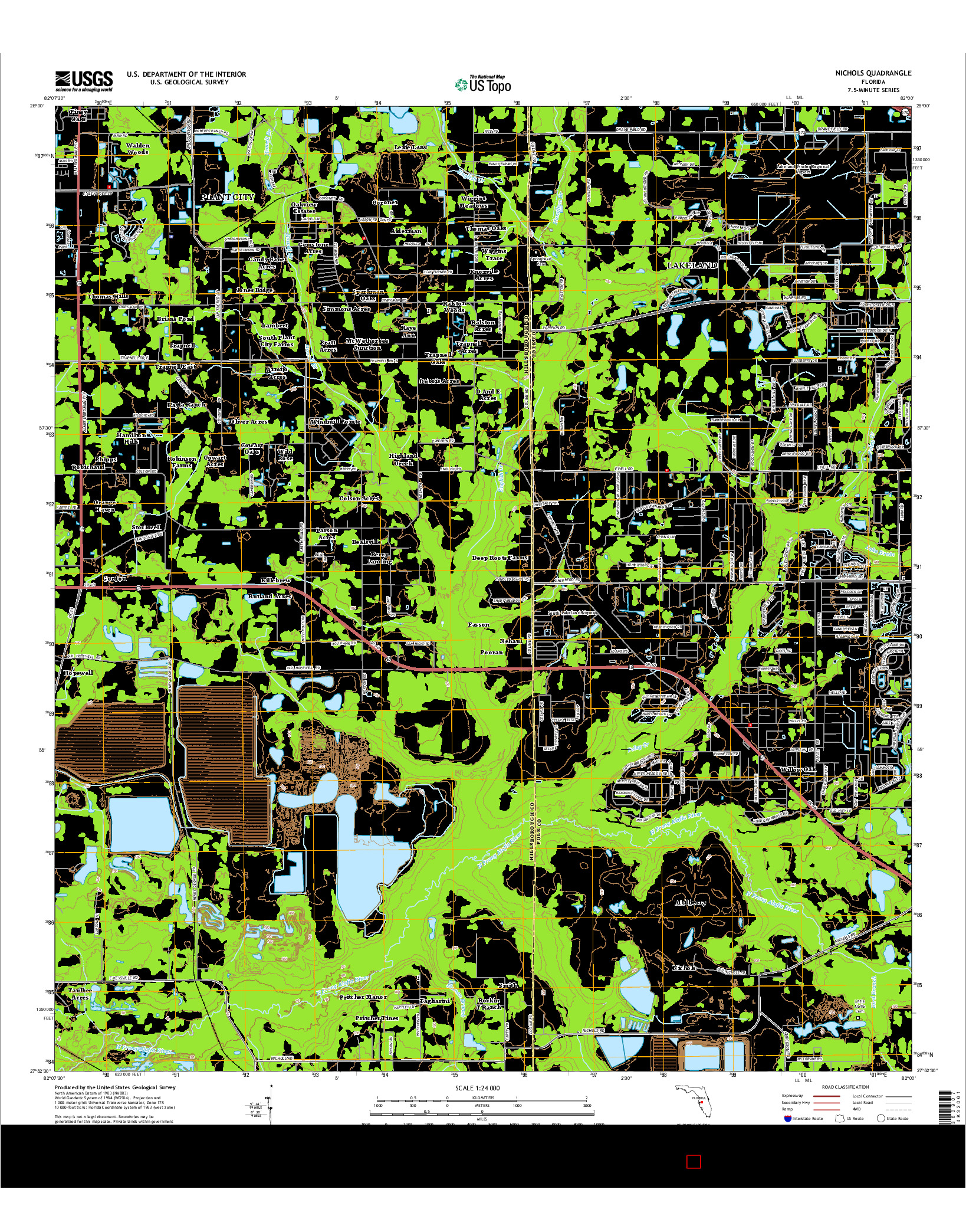 USGS US TOPO 7.5-MINUTE MAP FOR NICHOLS, FL 2015