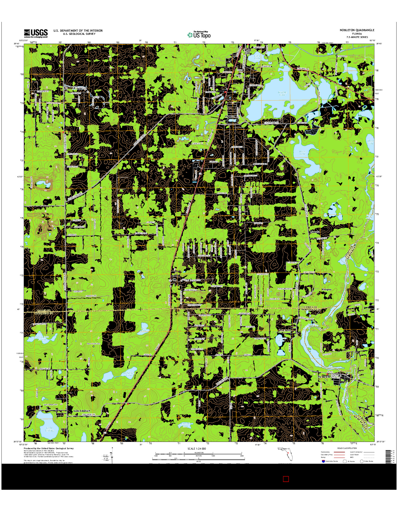 USGS US TOPO 7.5-MINUTE MAP FOR NOBLETON, FL 2015