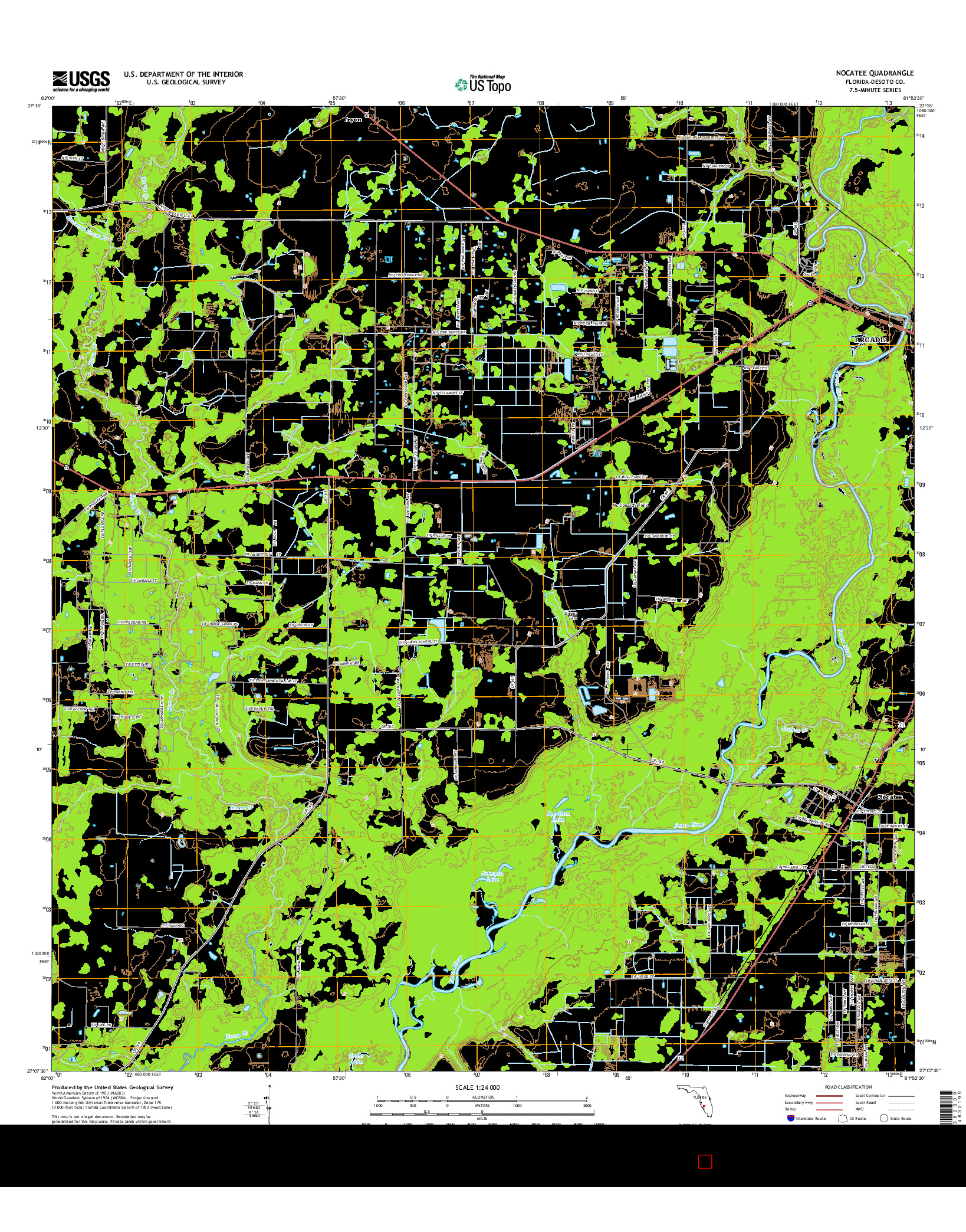 USGS US TOPO 7.5-MINUTE MAP FOR NOCATEE, FL 2015