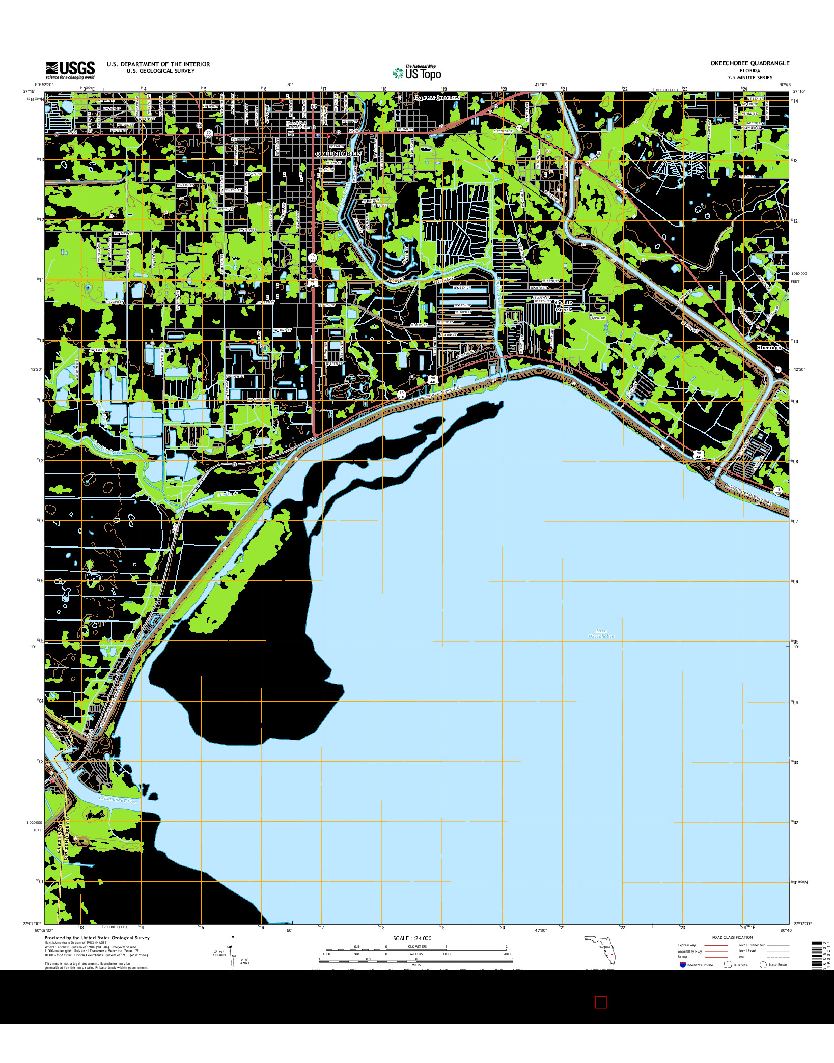 USGS US TOPO 7.5-MINUTE MAP FOR OKEECHOBEE, FL 2015