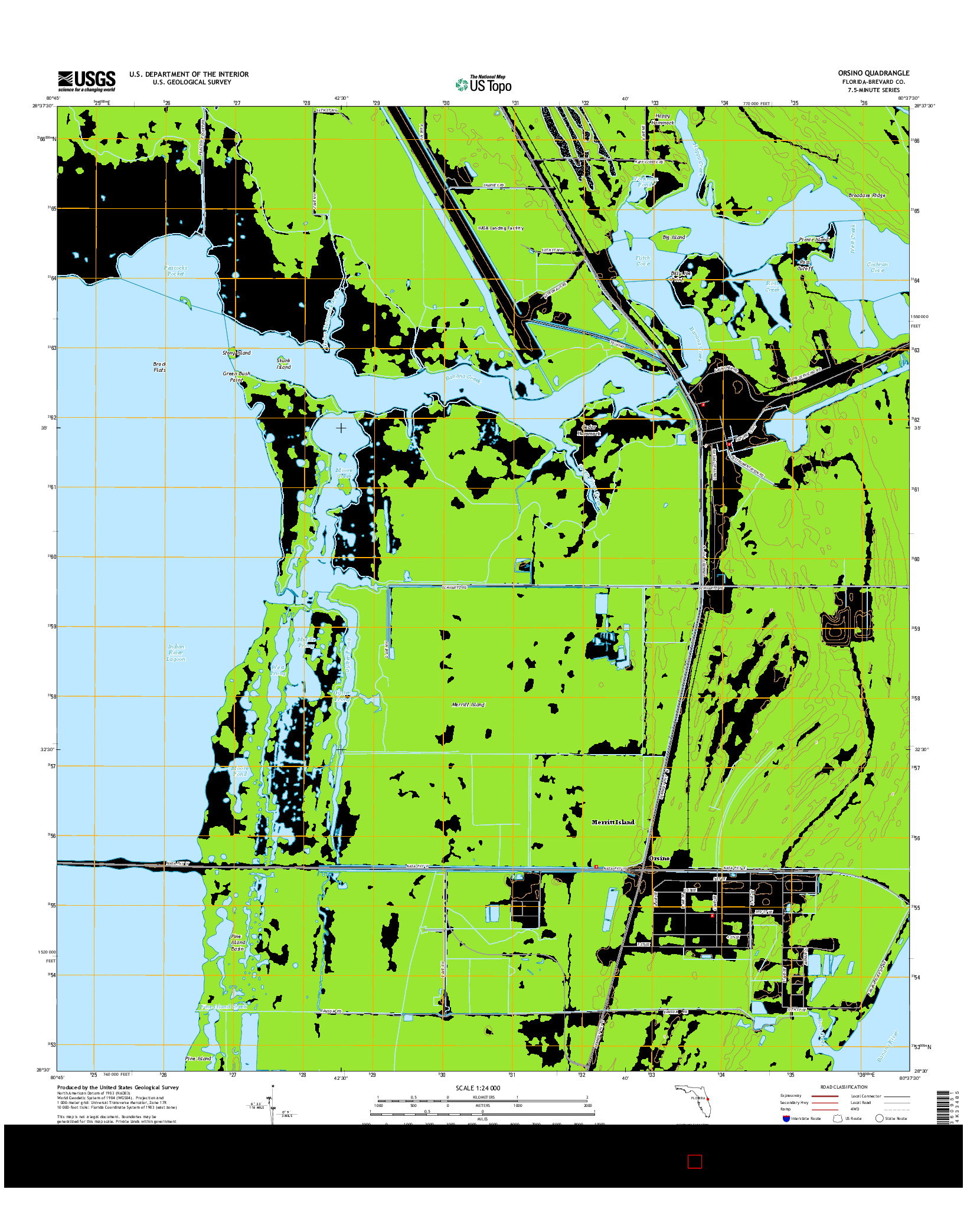 USGS US TOPO 7.5-MINUTE MAP FOR ORSINO, FL 2015