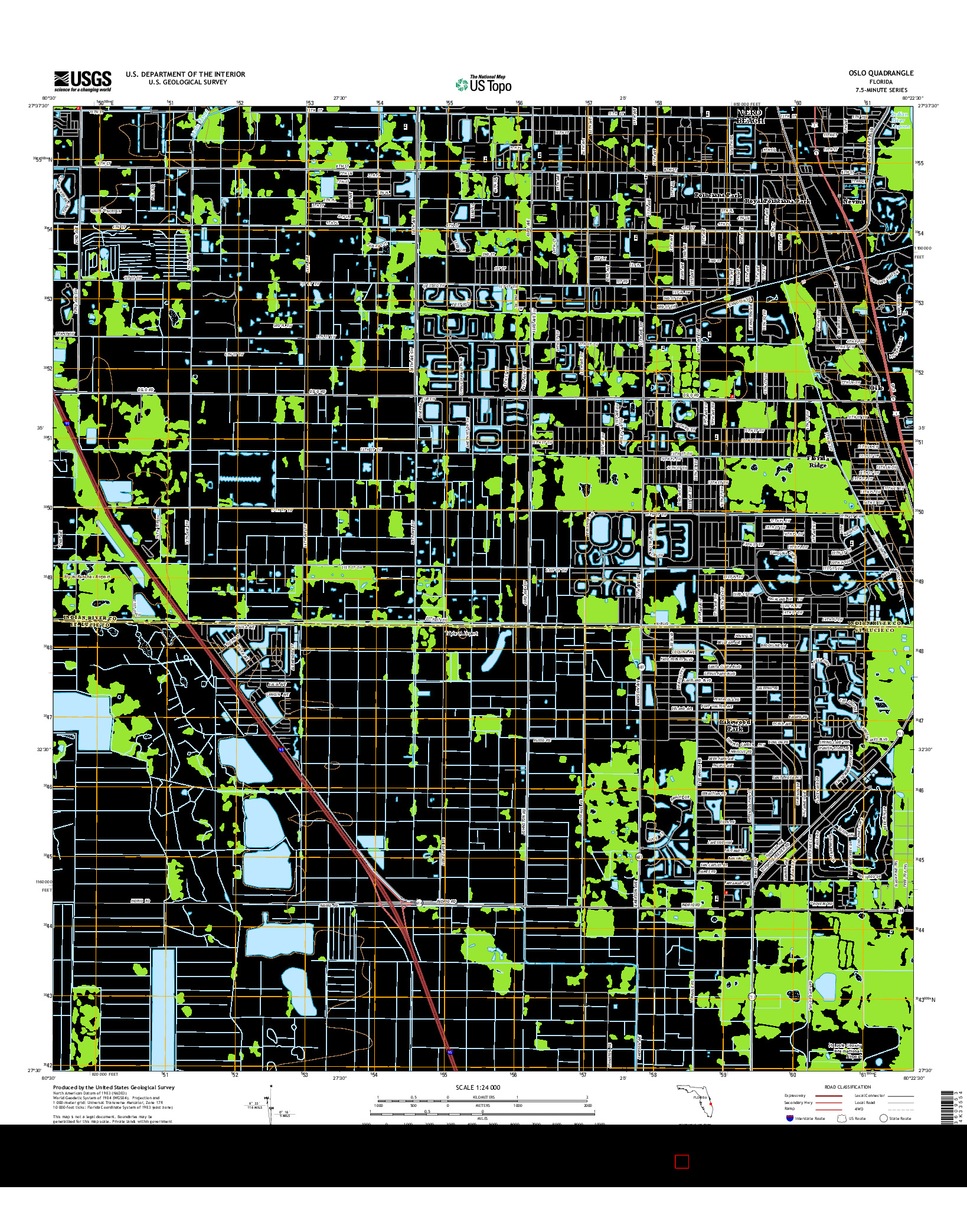 USGS US TOPO 7.5-MINUTE MAP FOR OSLO, FL 2015
