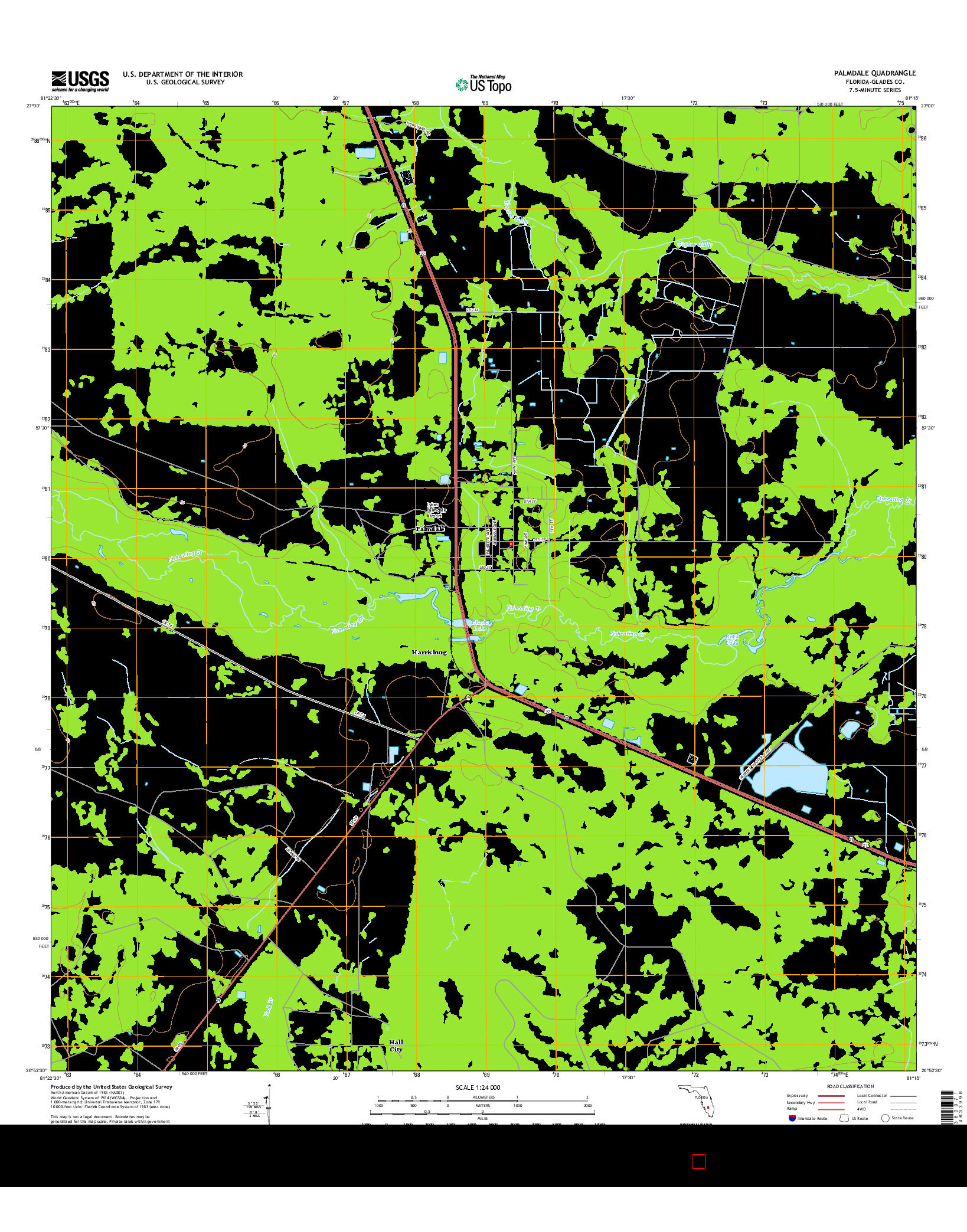 USGS US TOPO 7.5-MINUTE MAP FOR PALMDALE, FL 2015