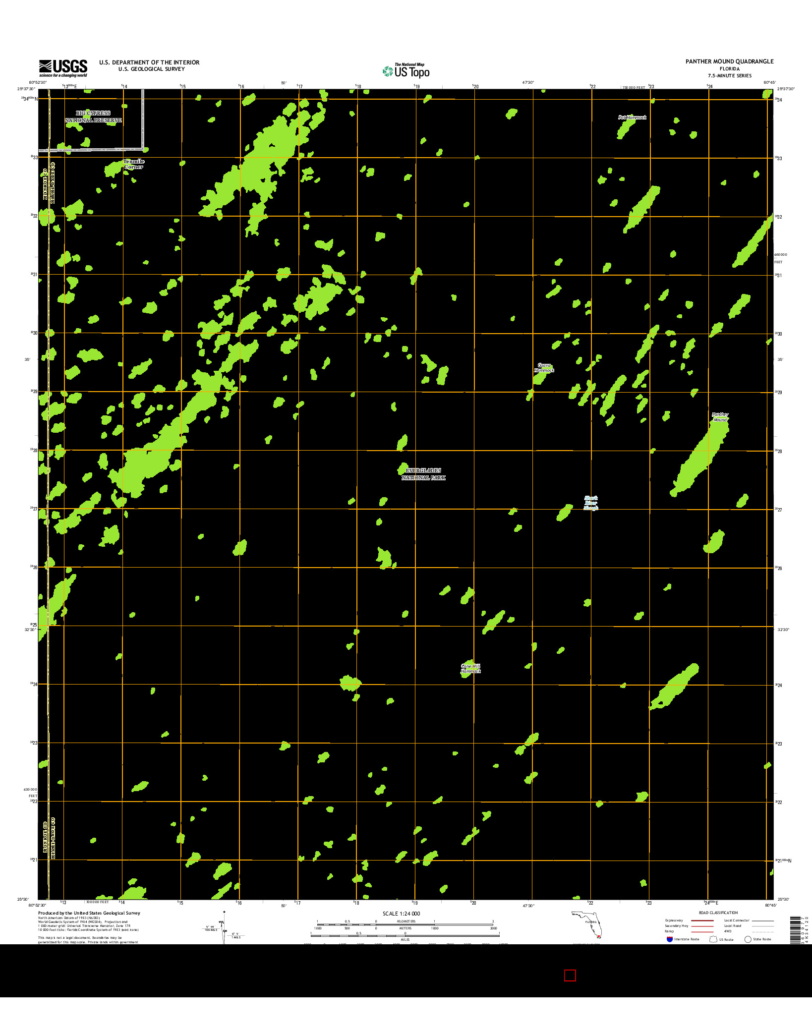 USGS US TOPO 7.5-MINUTE MAP FOR PANTHER MOUND, FL 2015