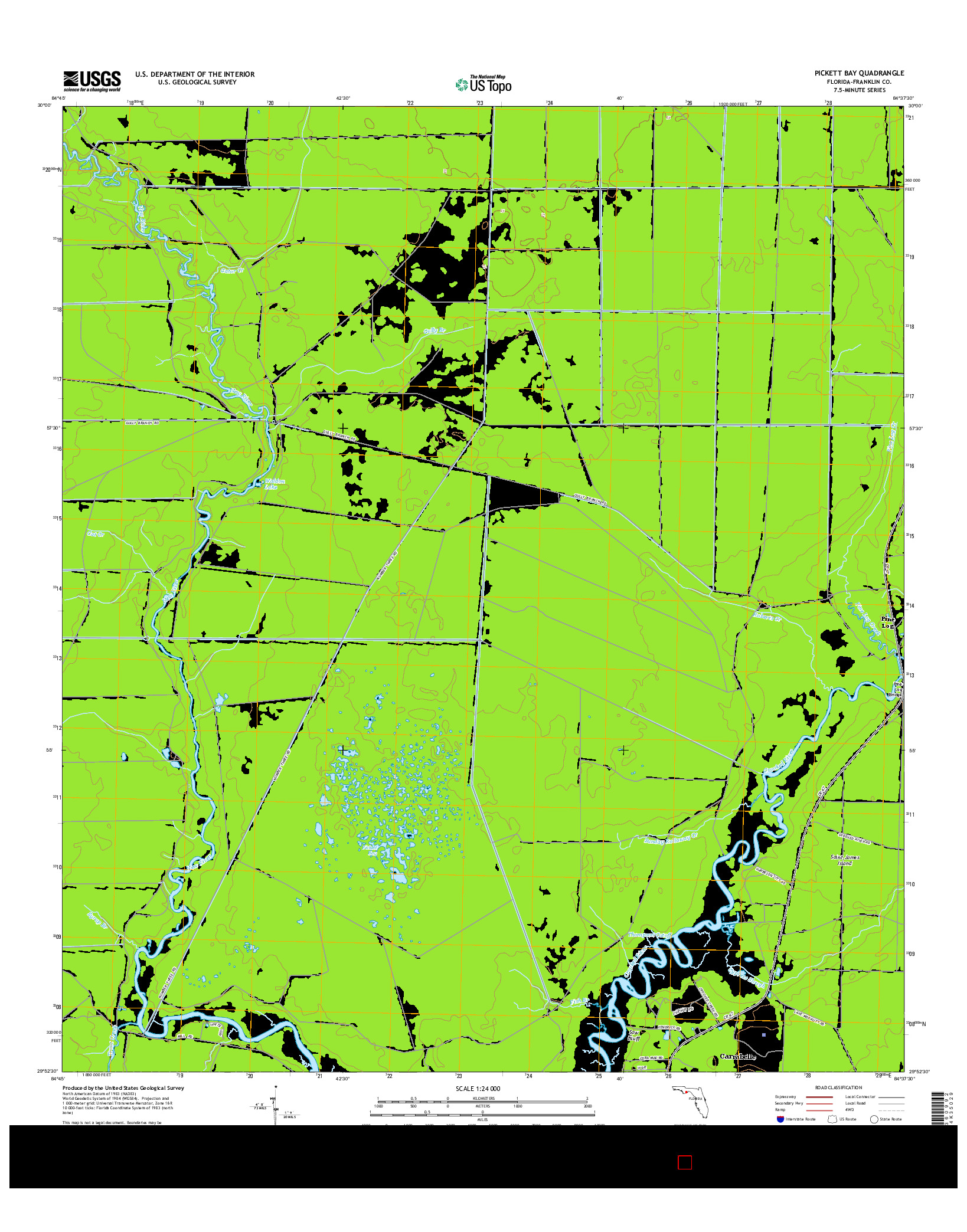 USGS US TOPO 7.5-MINUTE MAP FOR PICKETT BAY, FL 2015