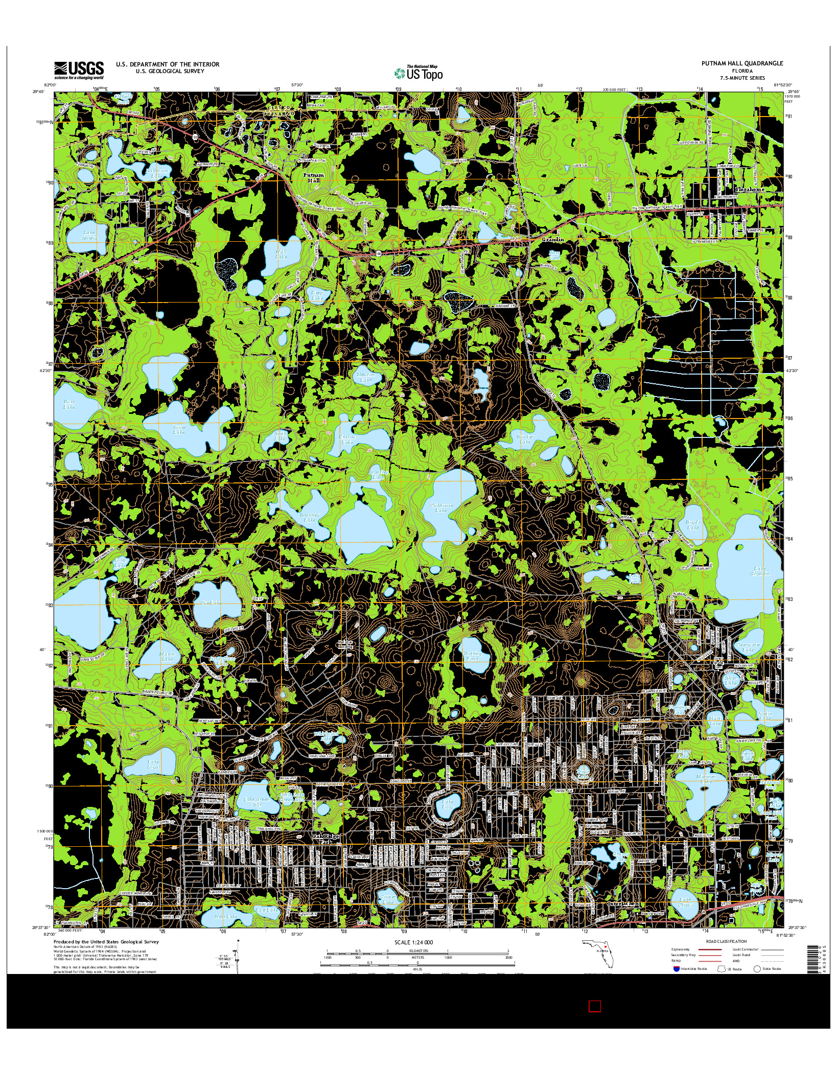 USGS US TOPO 7.5-MINUTE MAP FOR PUTNAM HALL, FL 2015