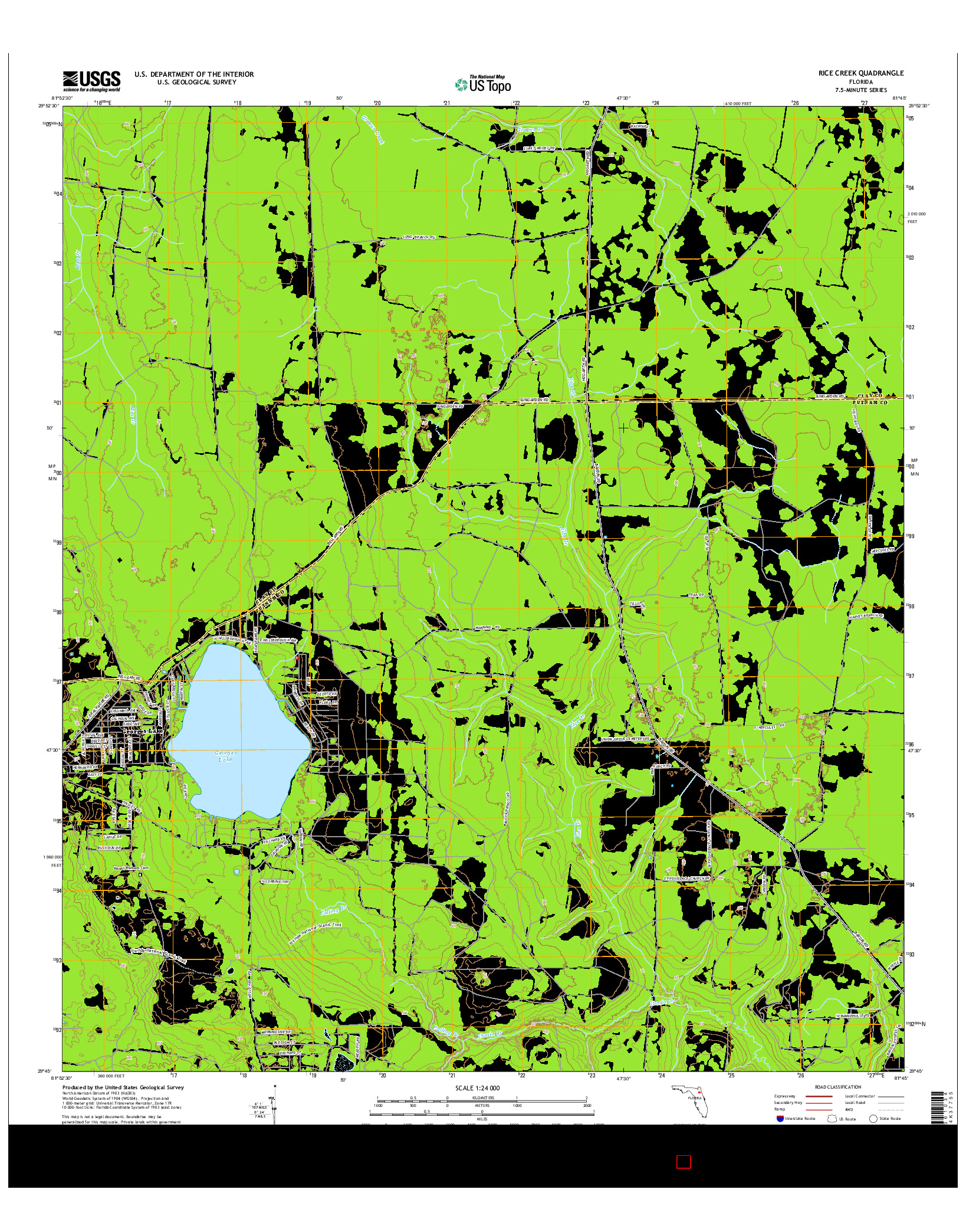 USGS US TOPO 7.5-MINUTE MAP FOR RICE CREEK, FL 2015