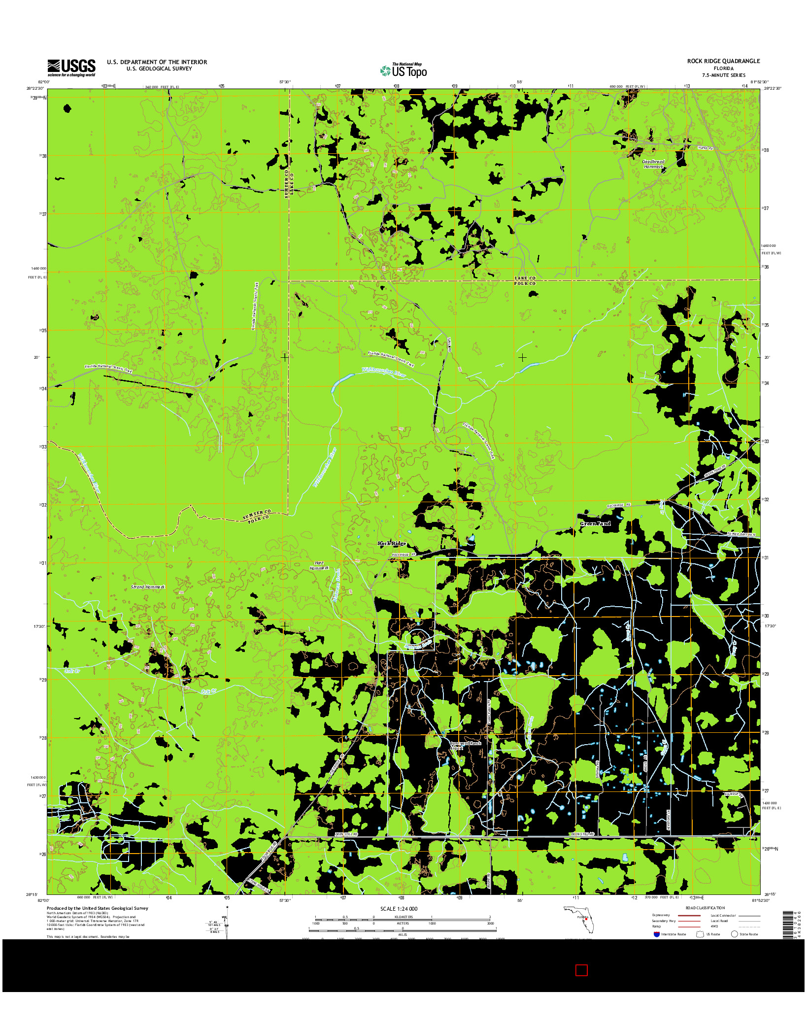 USGS US TOPO 7.5-MINUTE MAP FOR ROCK RIDGE, FL 2015