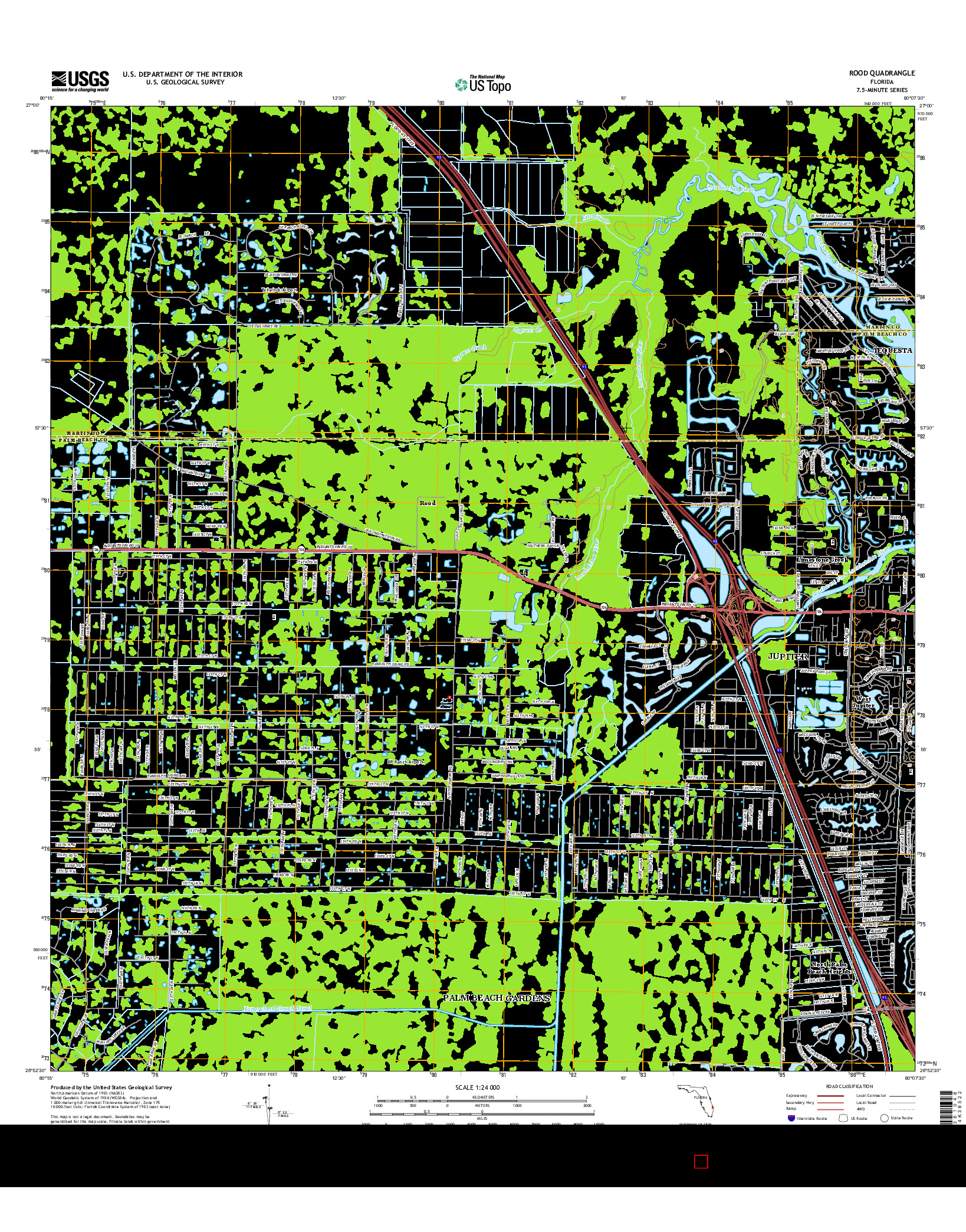 USGS US TOPO 7.5-MINUTE MAP FOR ROOD, FL 2015