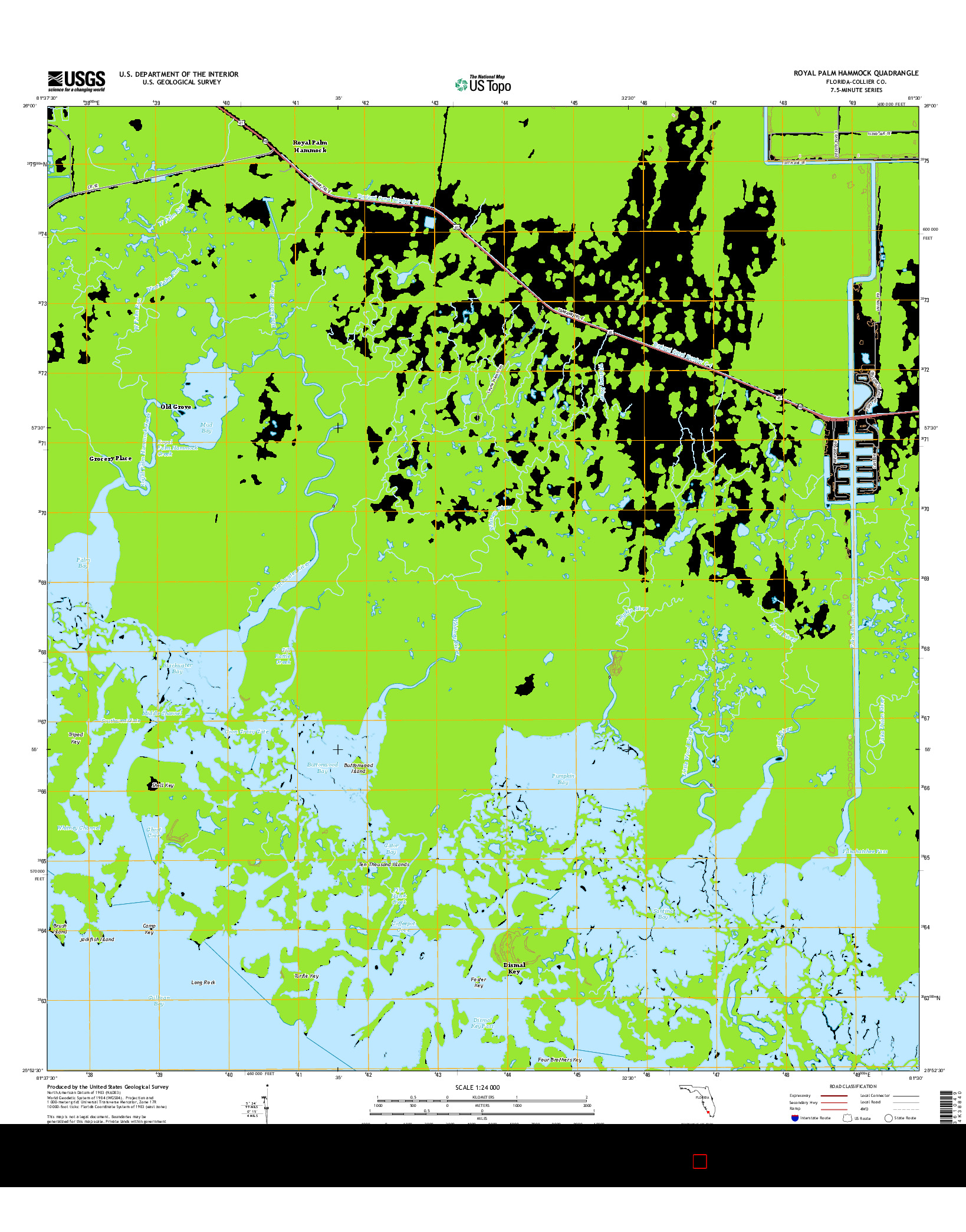 USGS US TOPO 7.5-MINUTE MAP FOR ROYAL PALM HAMMOCK, FL 2015