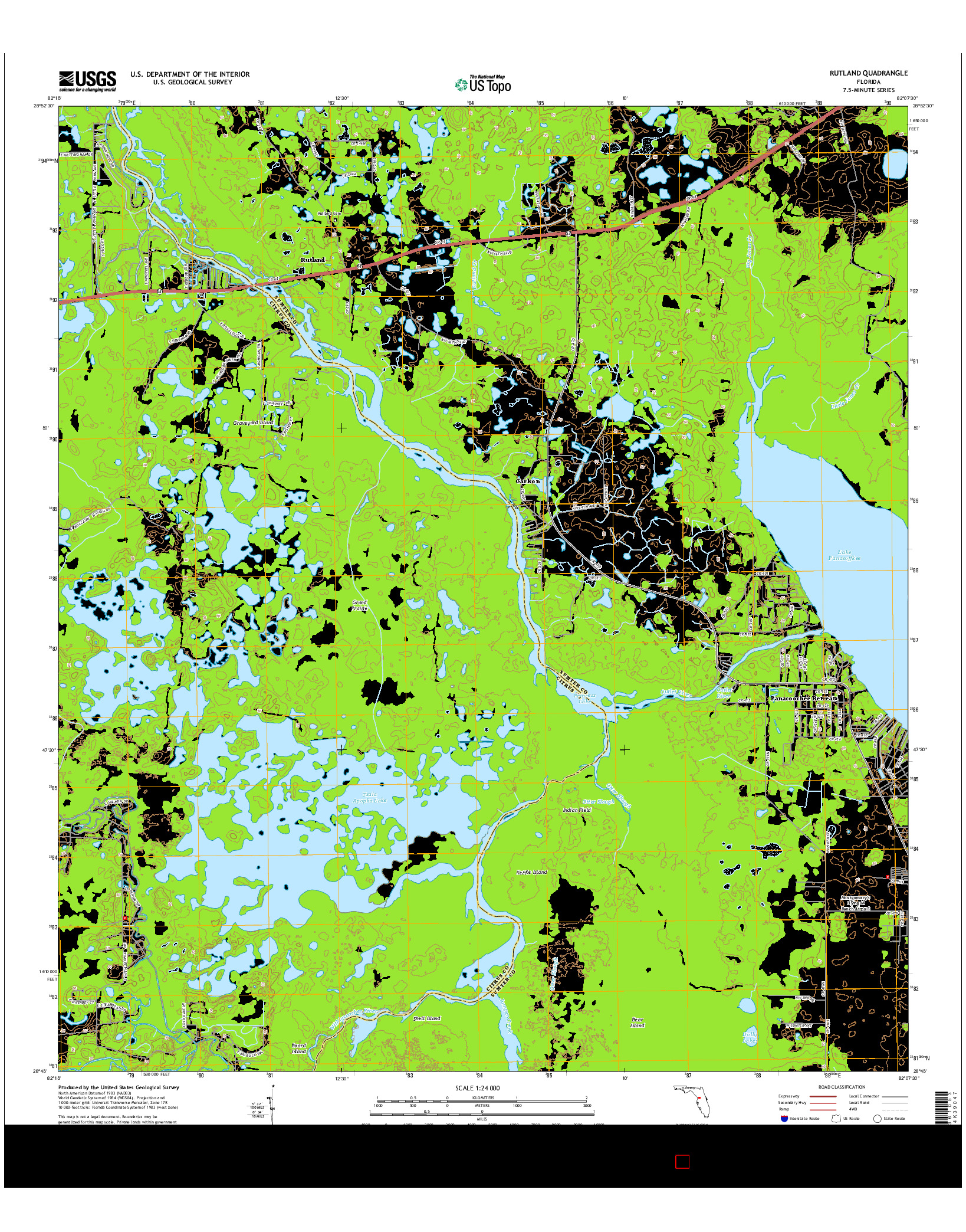 USGS US TOPO 7.5-MINUTE MAP FOR RUTLAND, FL 2015