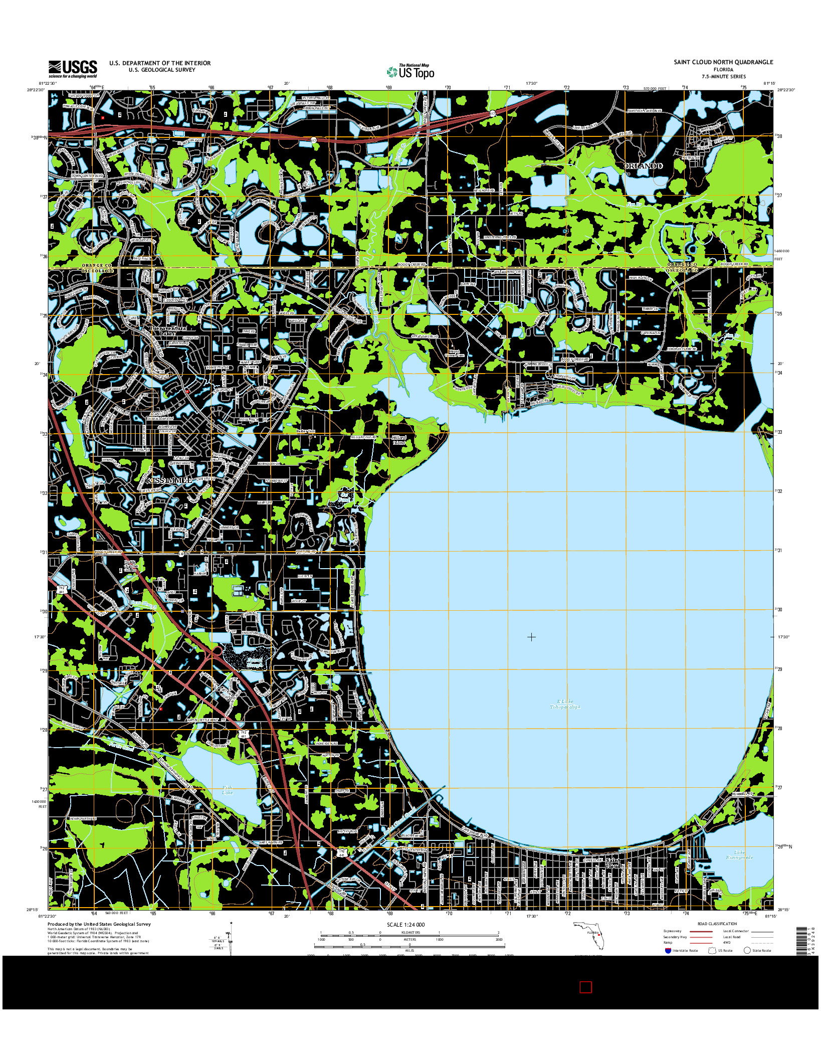 USGS US TOPO 7.5-MINUTE MAP FOR SAINT CLOUD NORTH, FL 2015