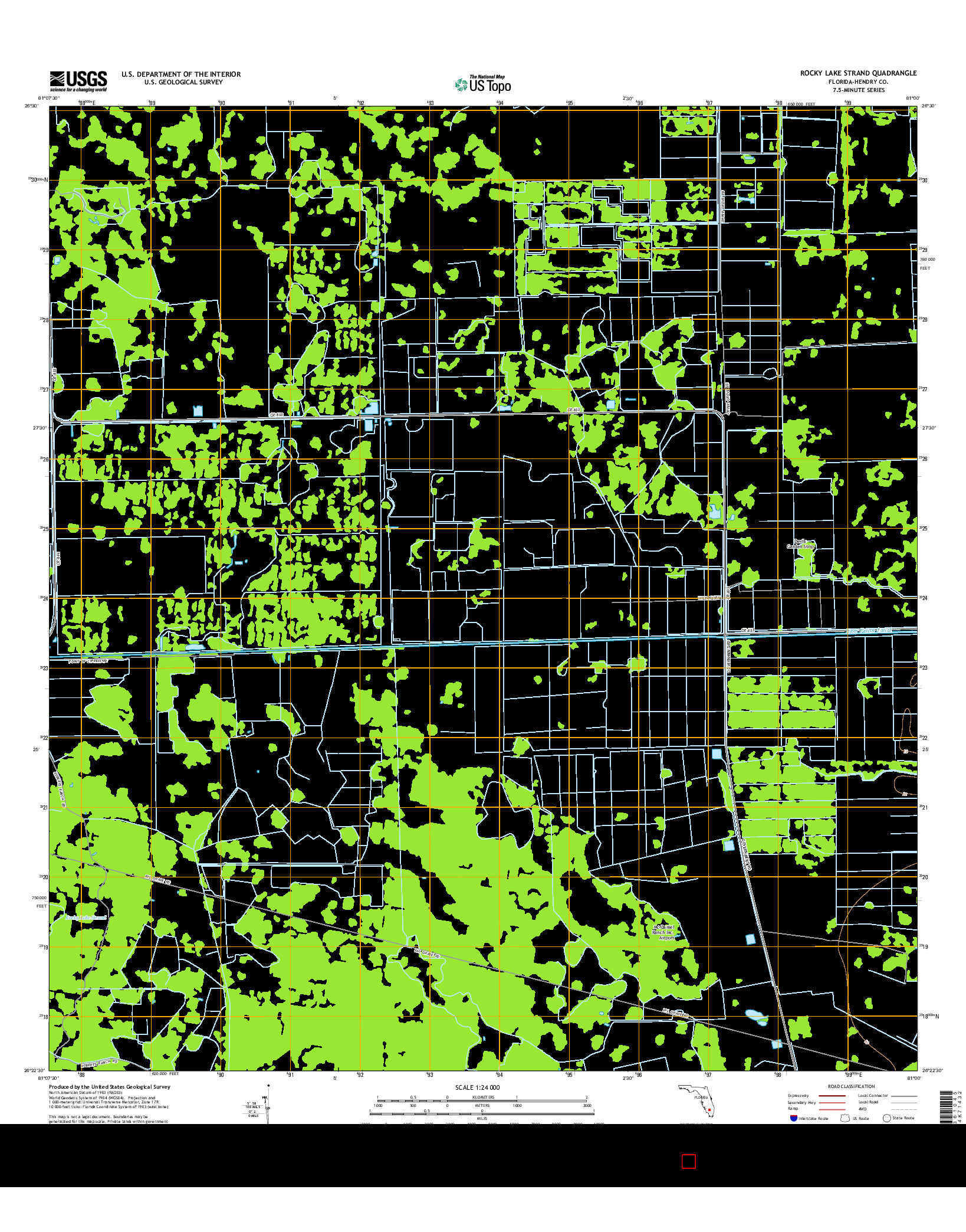 USGS US TOPO 7.5-MINUTE MAP FOR ROCKY LAKE STRAND, FL 2015