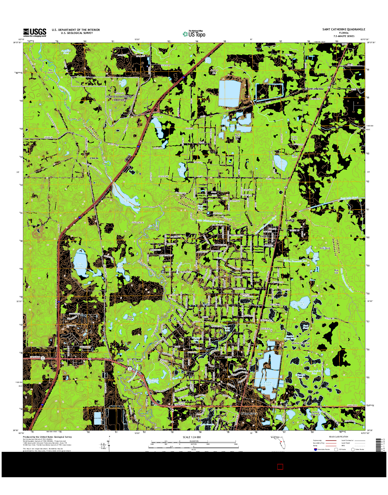 USGS US TOPO 7.5-MINUTE MAP FOR SAINT CATHERINE, FL 2015
