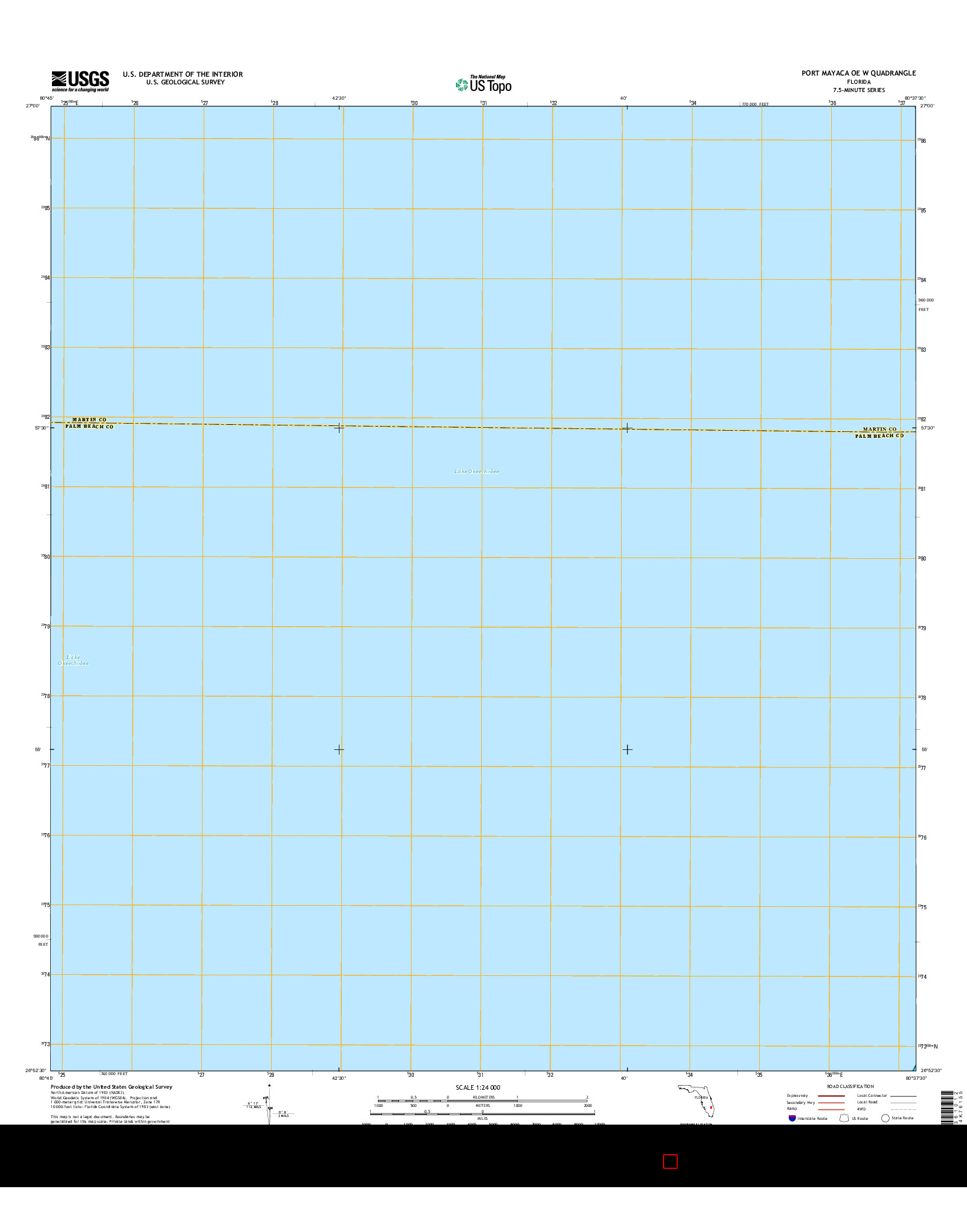 USGS US TOPO 7.5-MINUTE MAP FOR PORT MAYACA OE W, FL 2015
