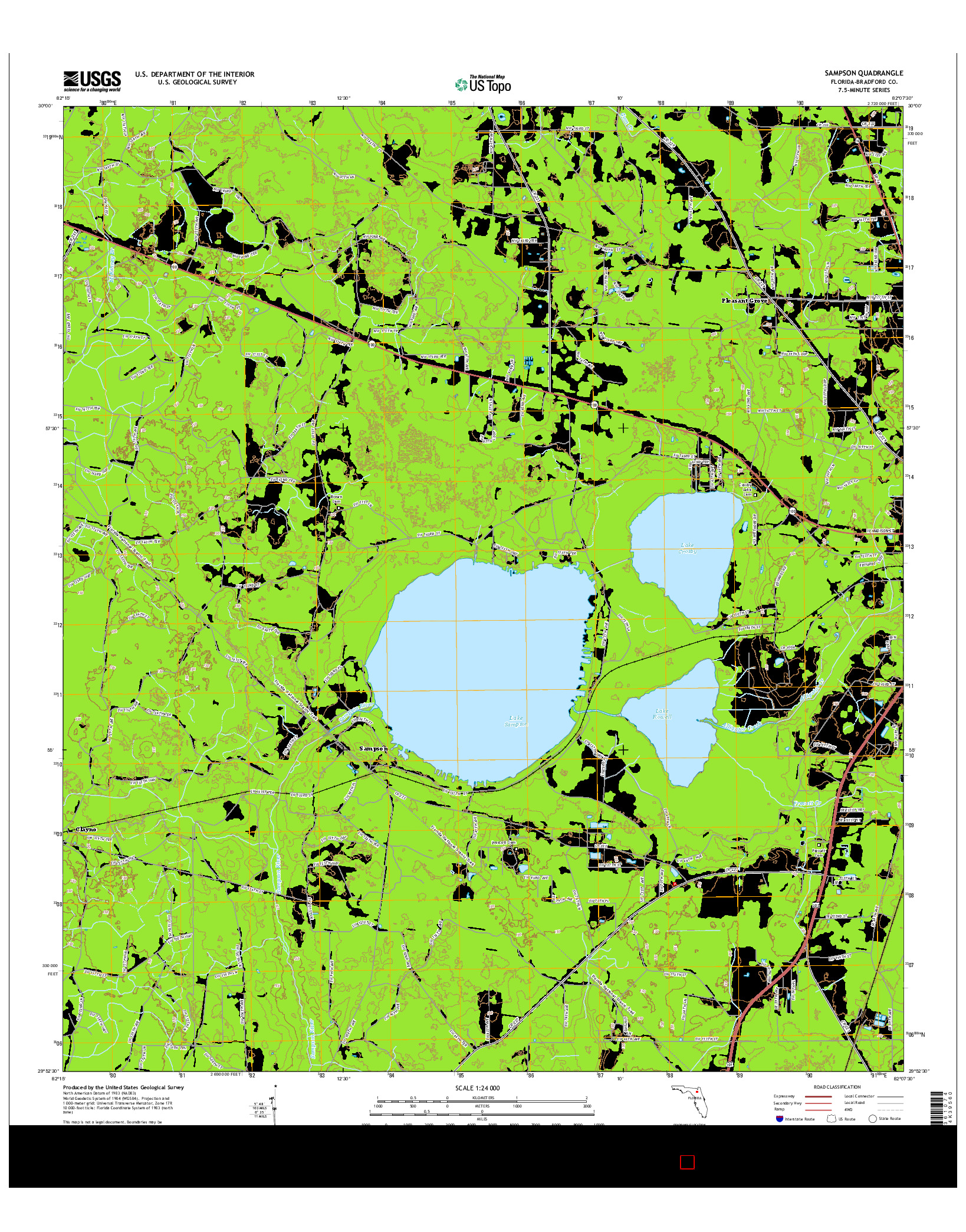 USGS US TOPO 7.5-MINUTE MAP FOR SAMPSON, FL 2015