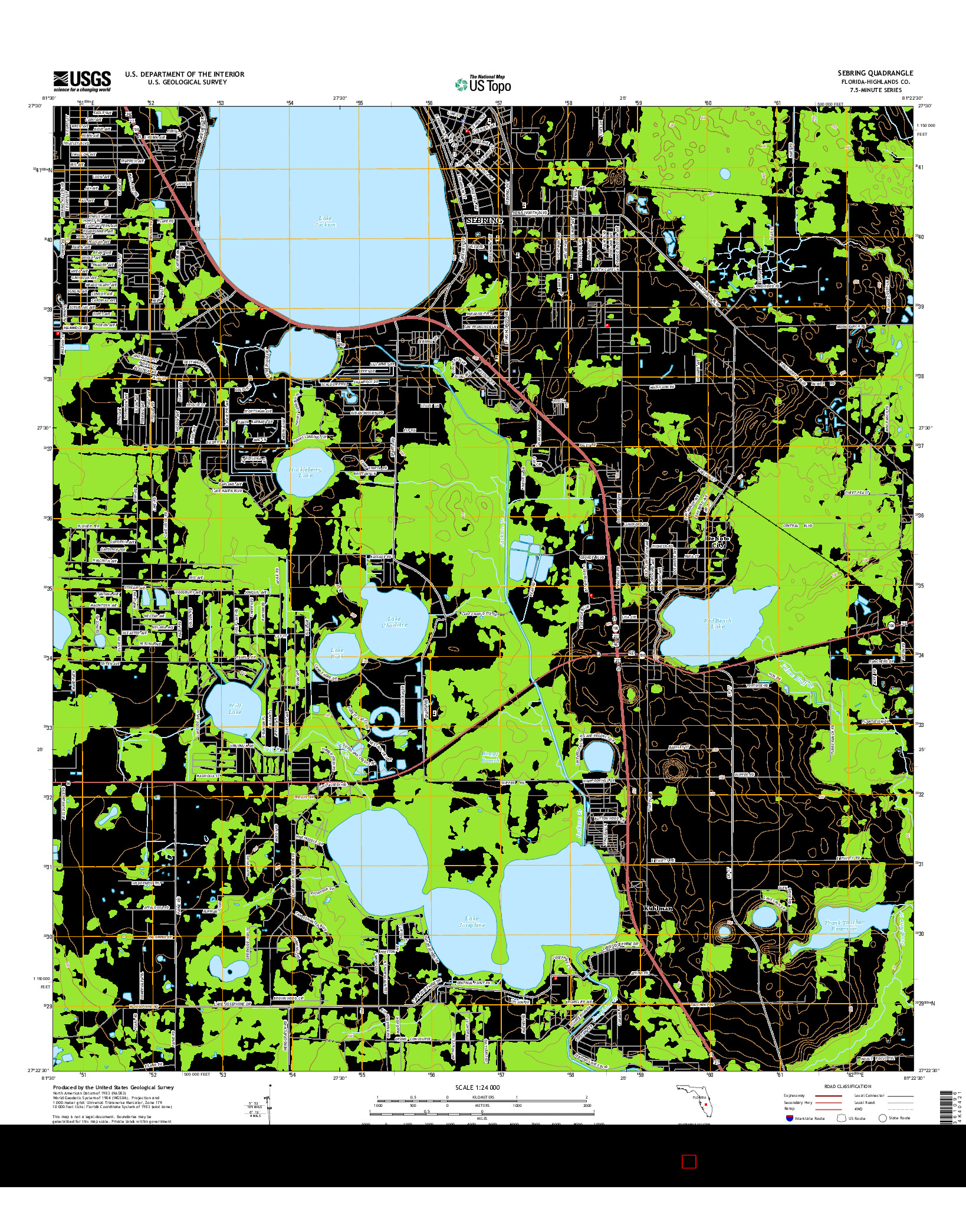 USGS US TOPO 7.5-MINUTE MAP FOR SEBRING, FL 2015
