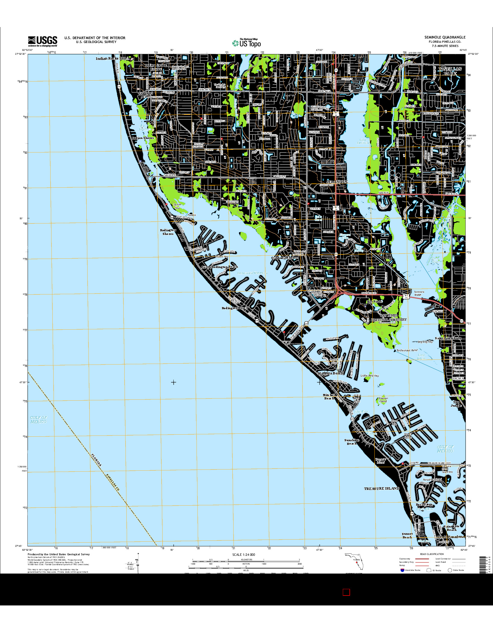 USGS US TOPO 7.5-MINUTE MAP FOR SEMINOLE, FL 2015