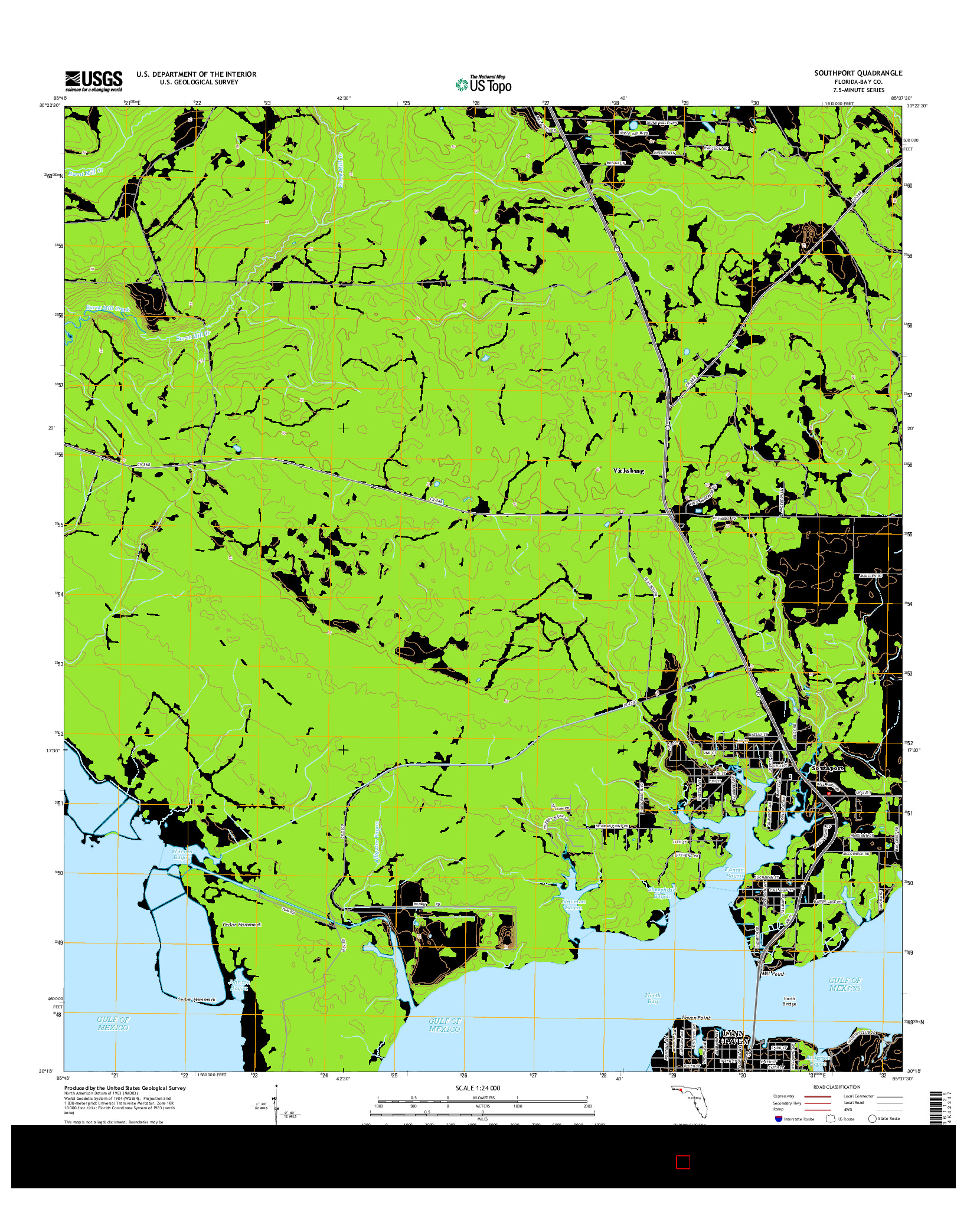 USGS US TOPO 7.5-MINUTE MAP FOR SOUTHPORT, FL 2015