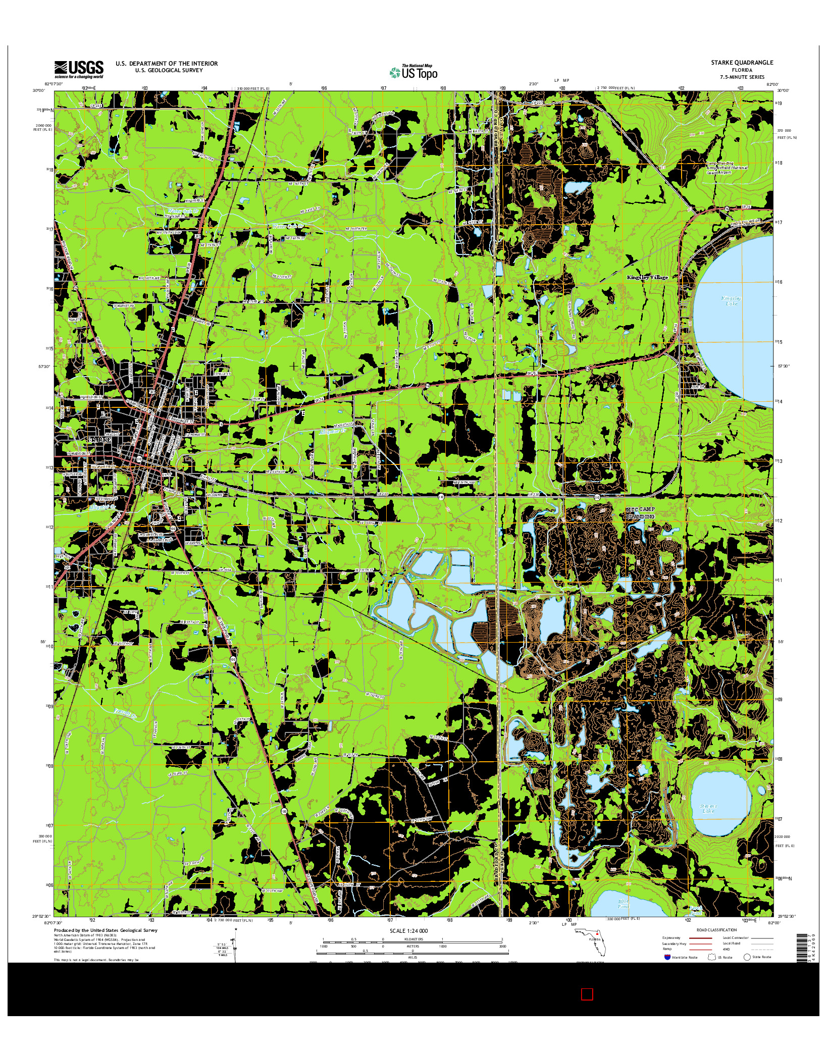 USGS US TOPO 7.5-MINUTE MAP FOR STARKE, FL 2015