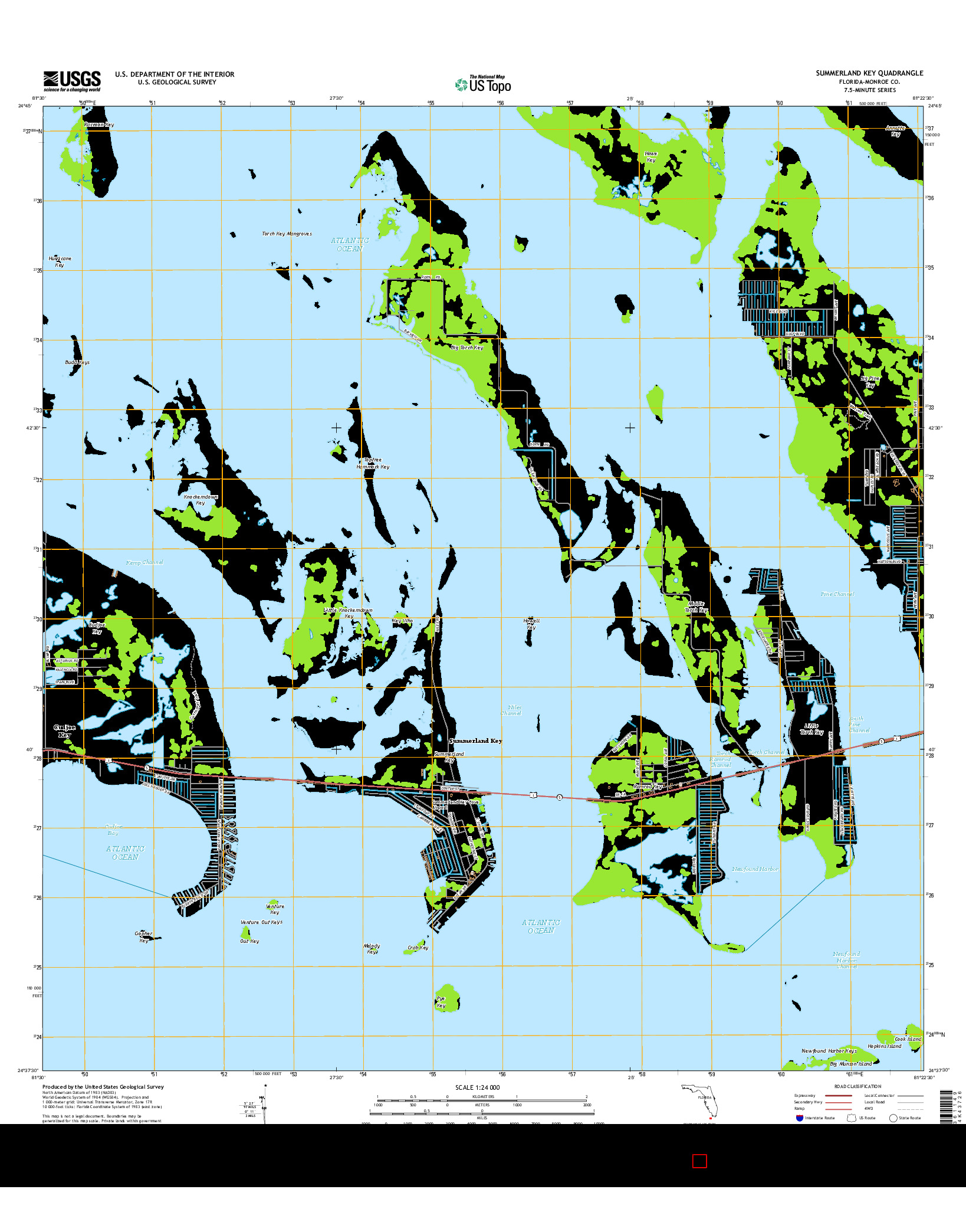 USGS US TOPO 7.5-MINUTE MAP FOR SUMMERLAND KEY, FL 2015