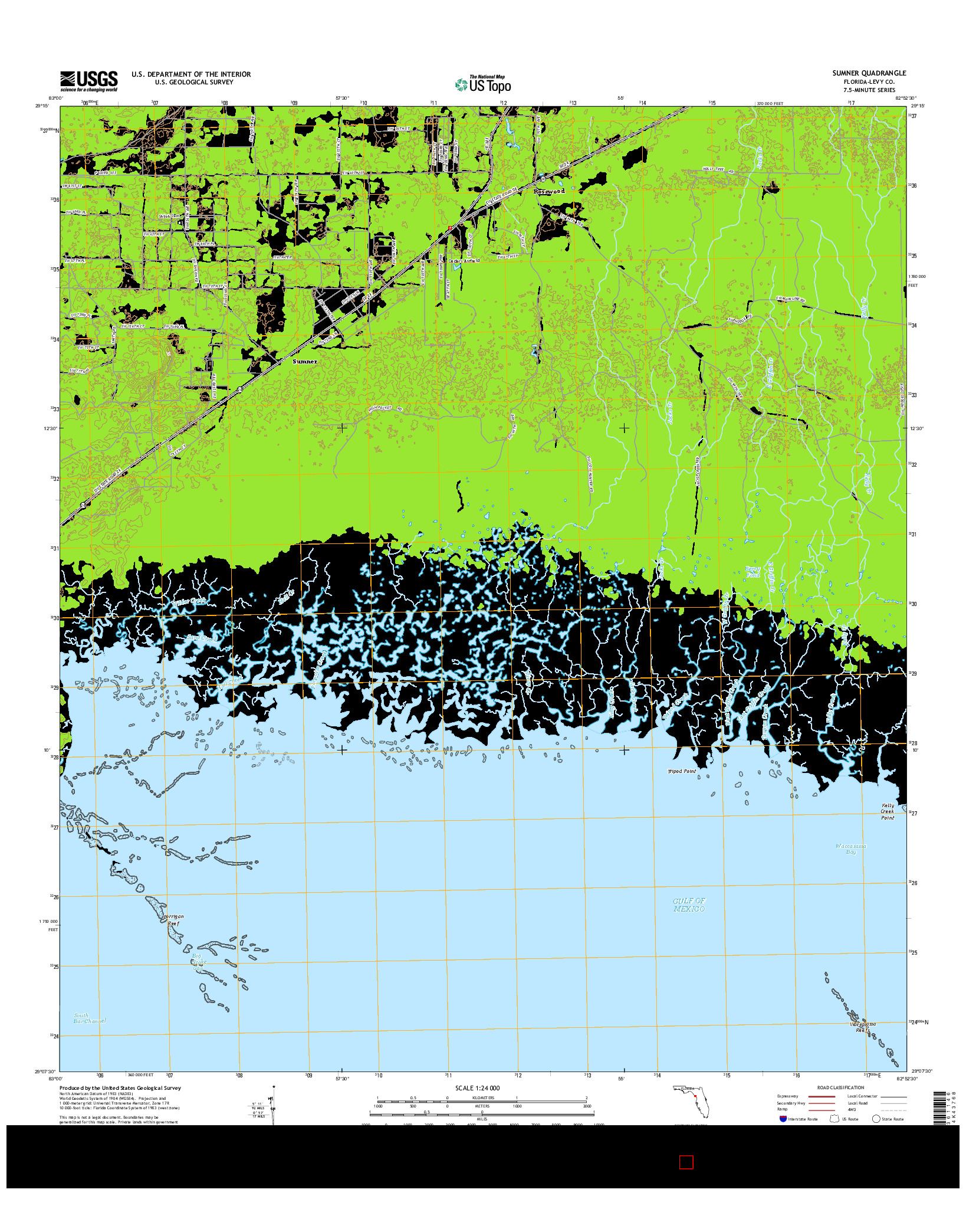 USGS US TOPO 7.5-MINUTE MAP FOR SUMNER, FL 2015