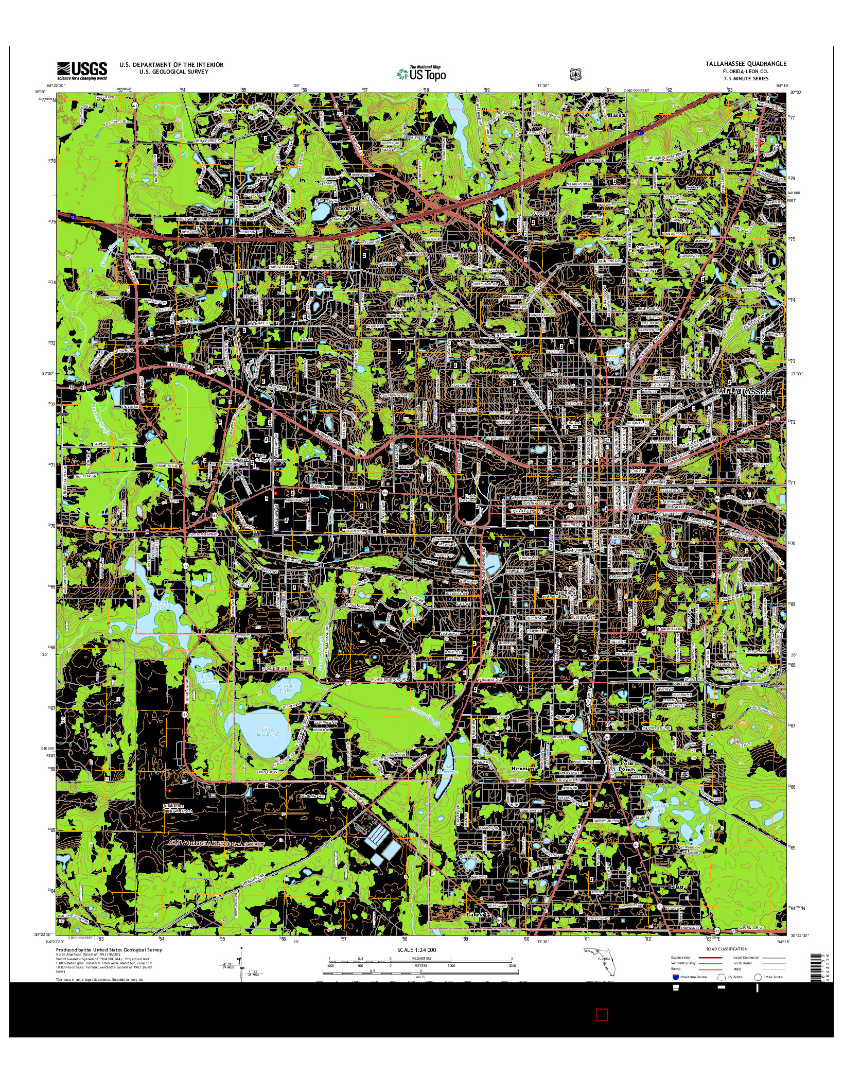 USGS US TOPO 7.5-MINUTE MAP FOR TALLAHASSEE, FL 2015