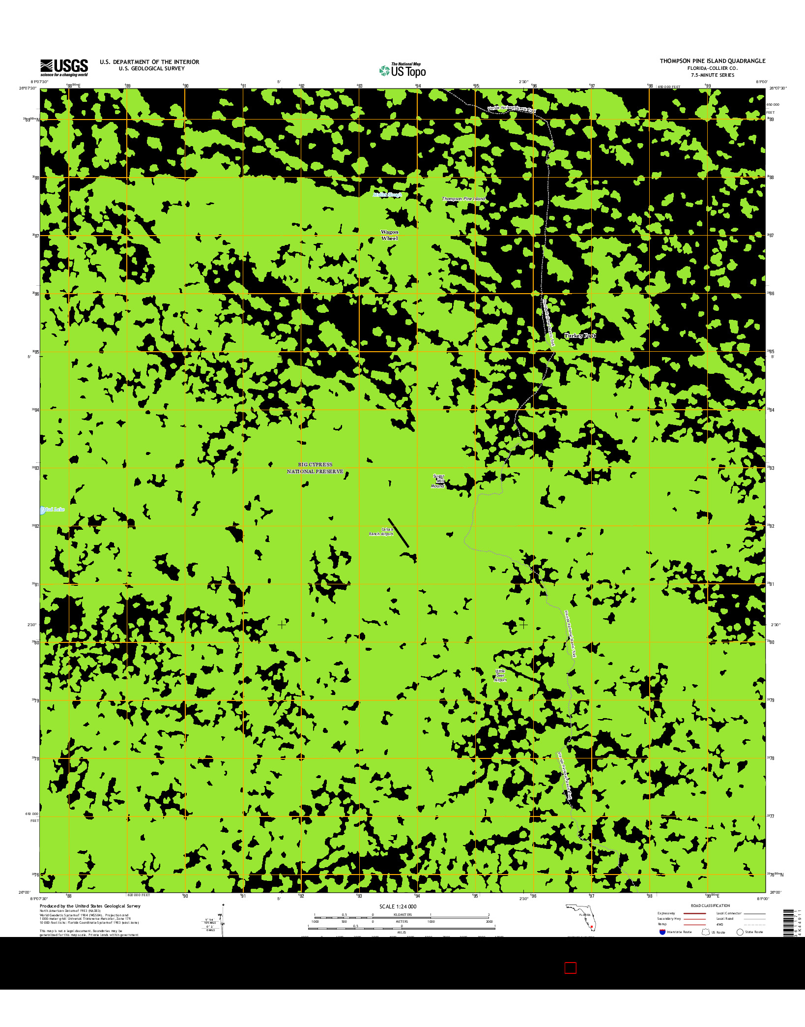 USGS US TOPO 7.5-MINUTE MAP FOR THOMPSON PINE ISLAND, FL 2015