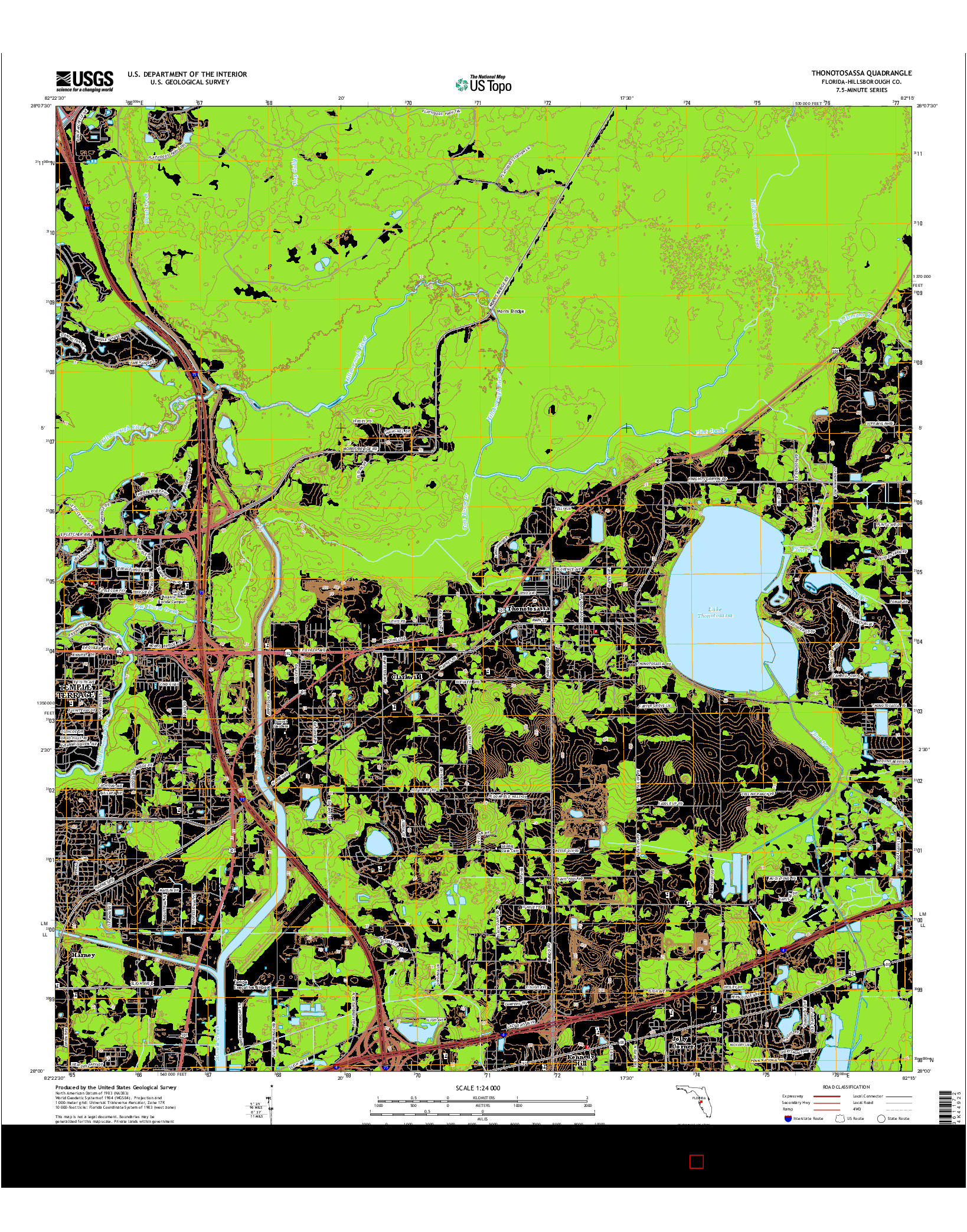 USGS US TOPO 7.5-MINUTE MAP FOR THONOTOSASSA, FL 2015