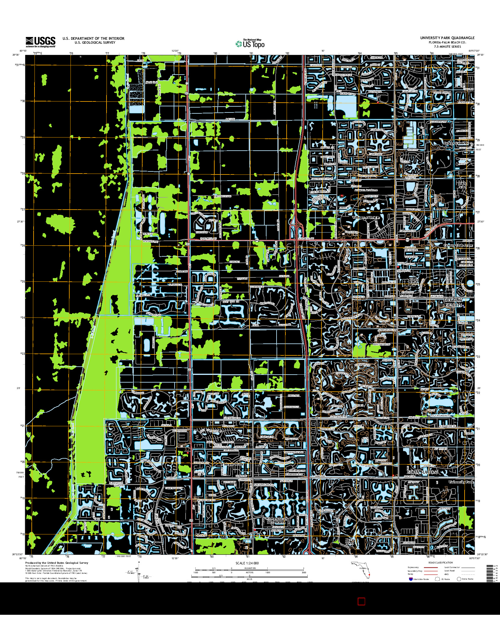 USGS US TOPO 7.5-MINUTE MAP FOR UNIVERSITY PARK, FL 2015