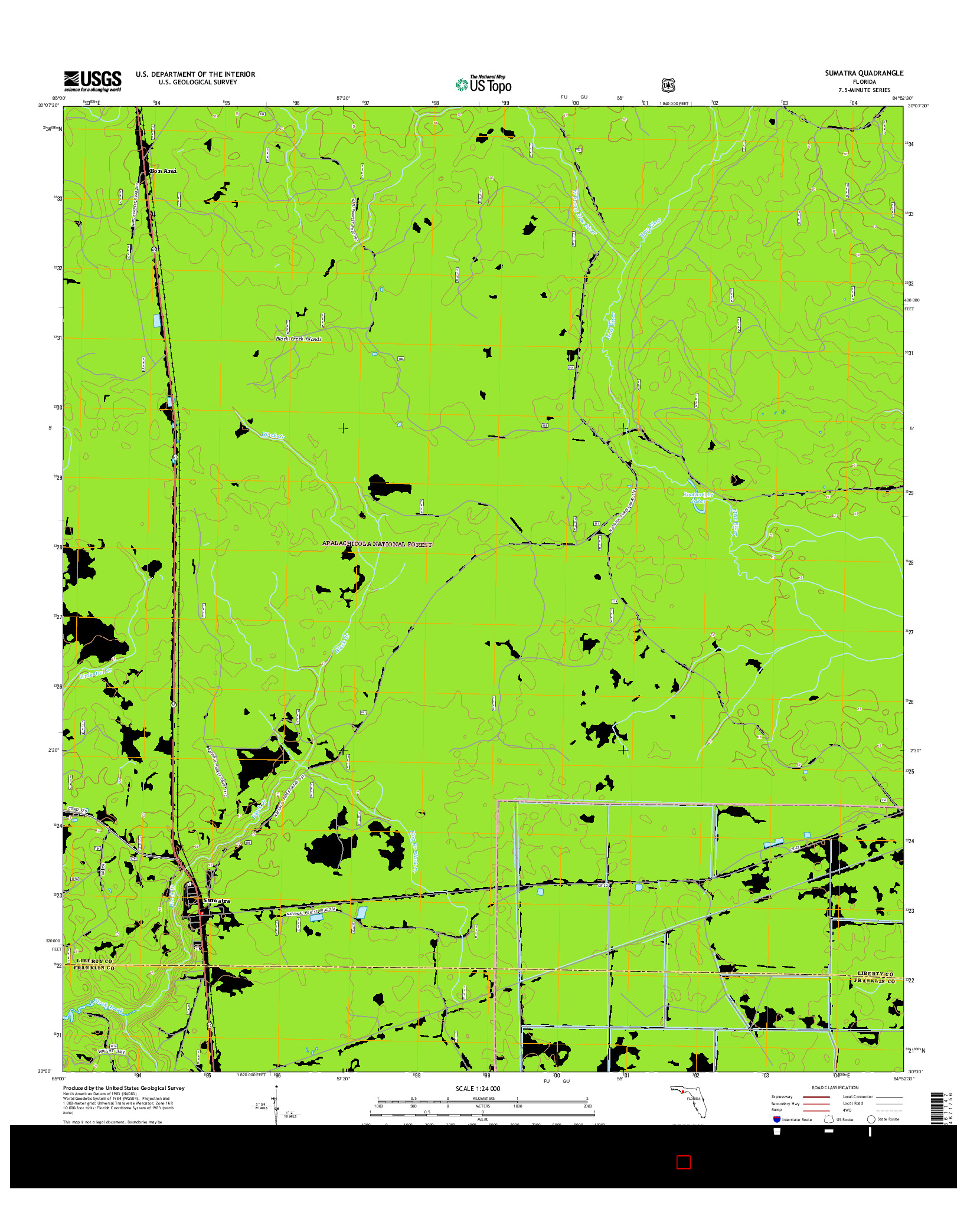 USGS US TOPO 7.5-MINUTE MAP FOR SUMATRA, FL 2015
