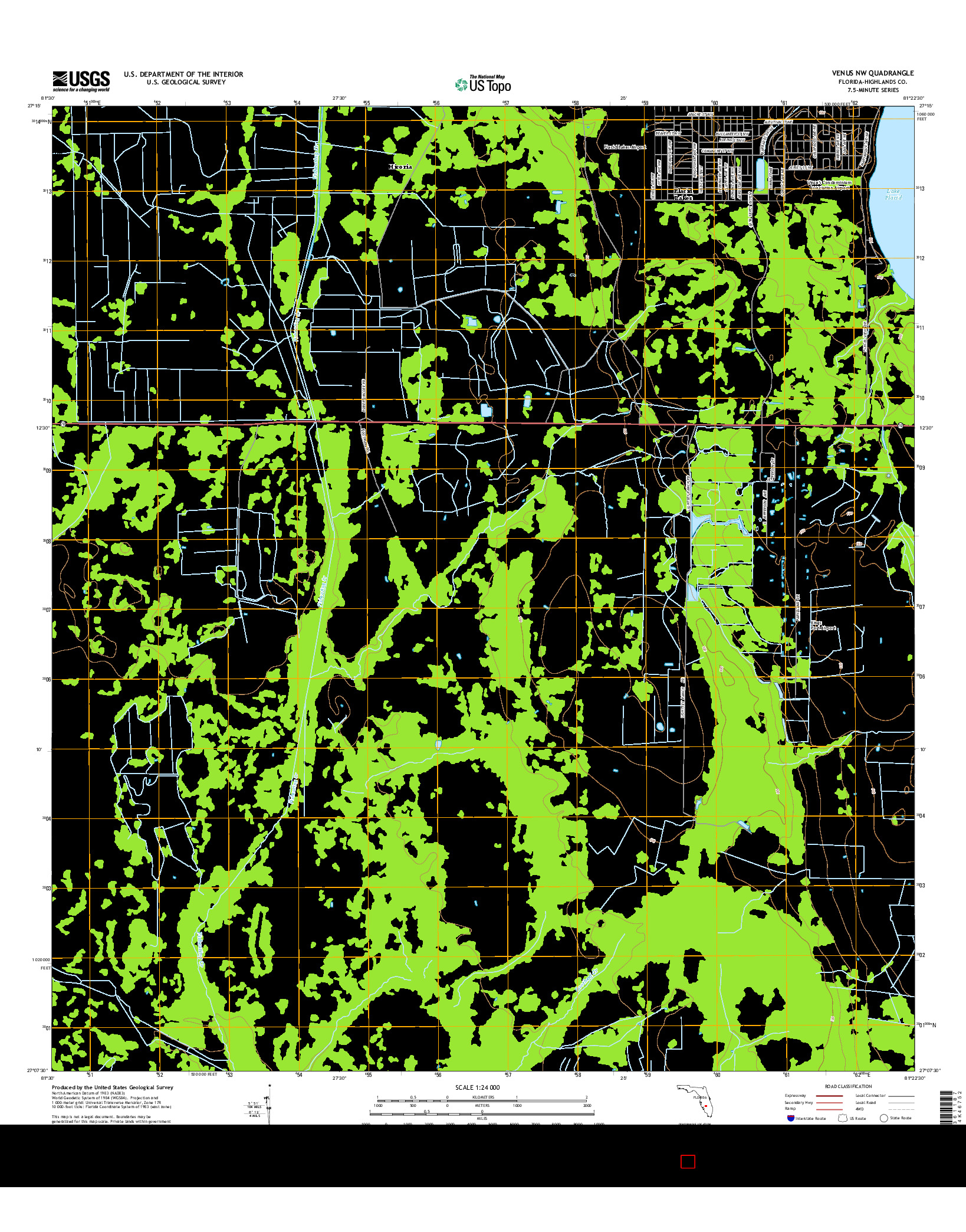 USGS US TOPO 7.5-MINUTE MAP FOR VENUS NW, FL 2015