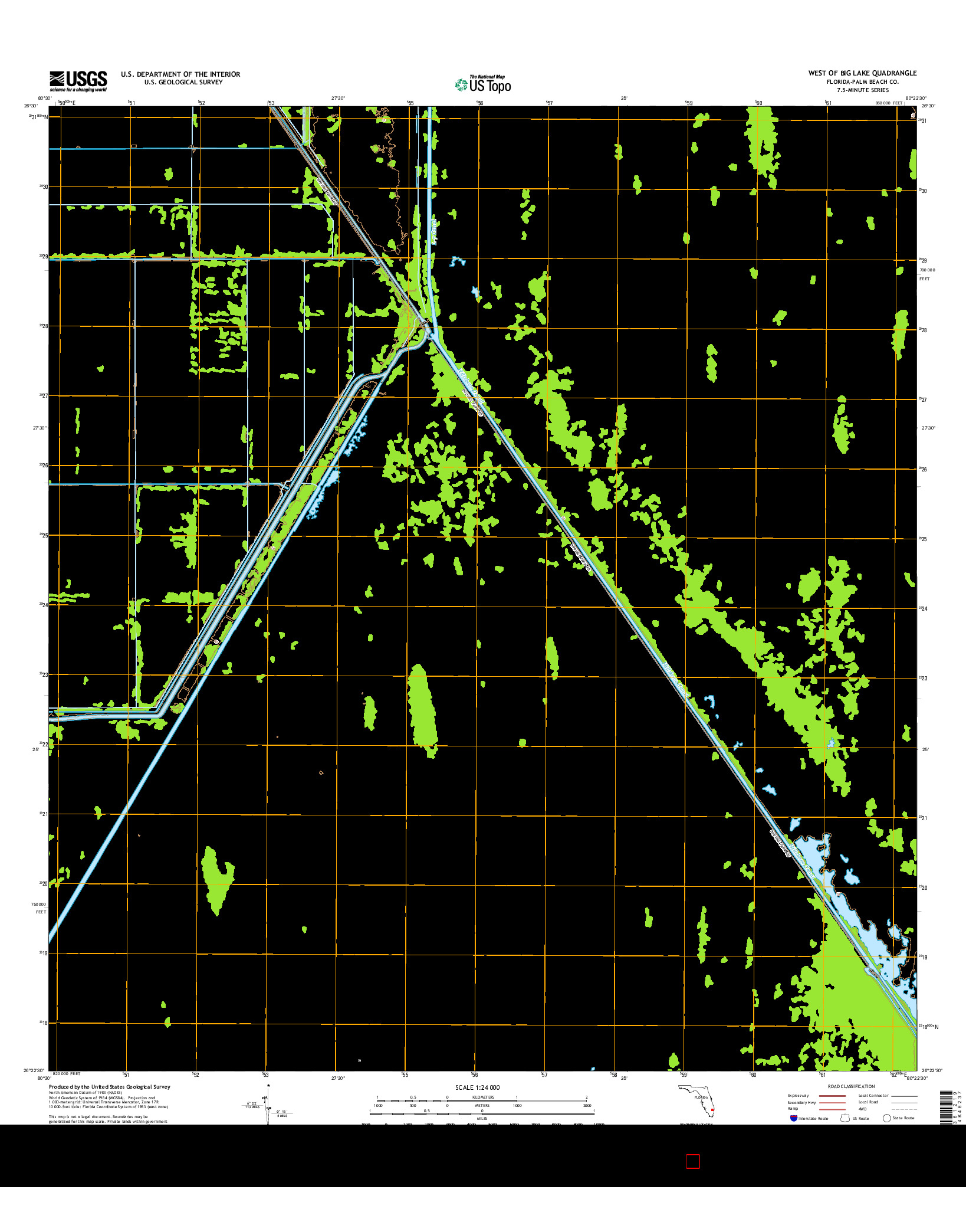 USGS US TOPO 7.5-MINUTE MAP FOR WEST OF BIG LAKE, FL 2015