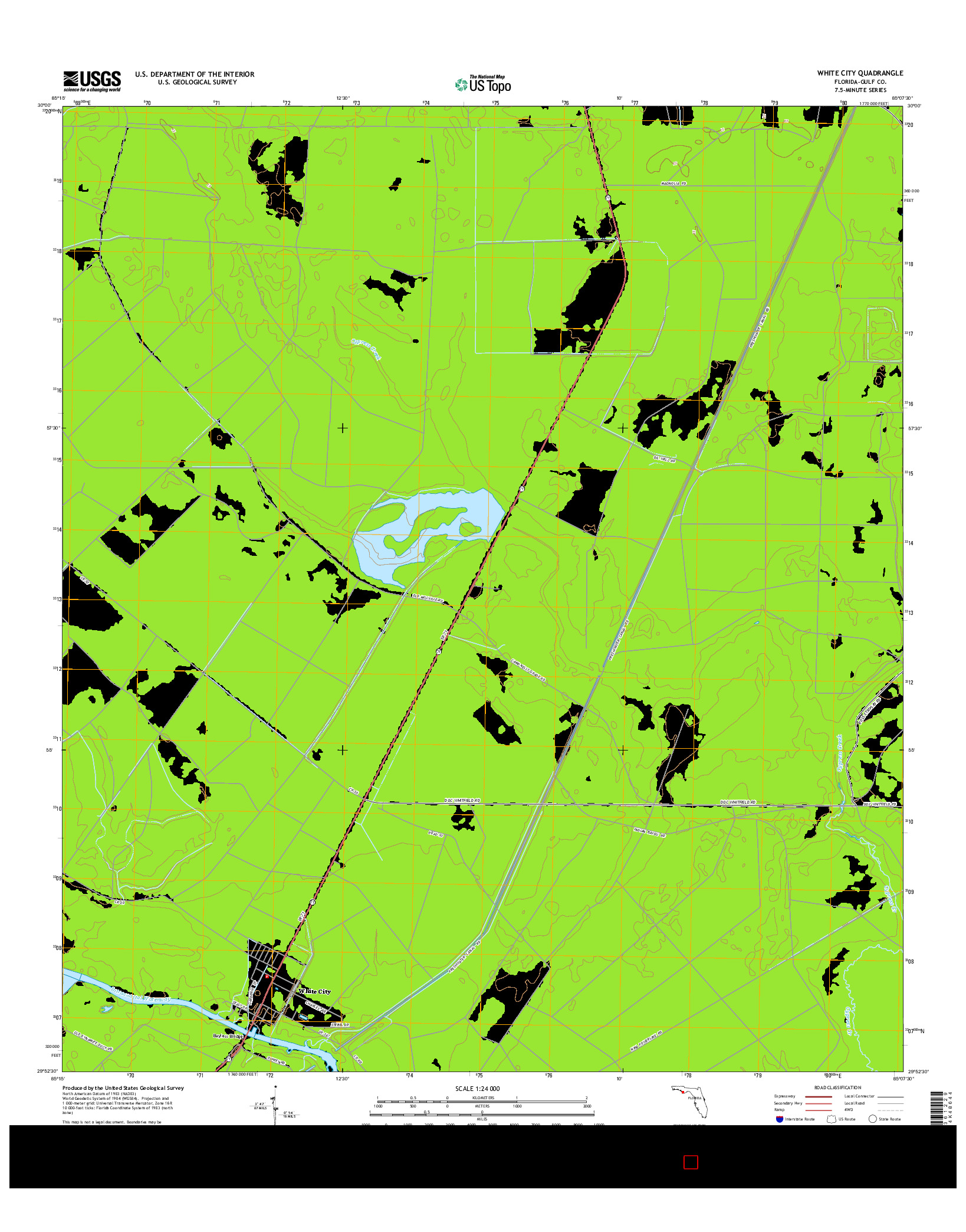 USGS US TOPO 7.5-MINUTE MAP FOR WHITE CITY, FL 2015