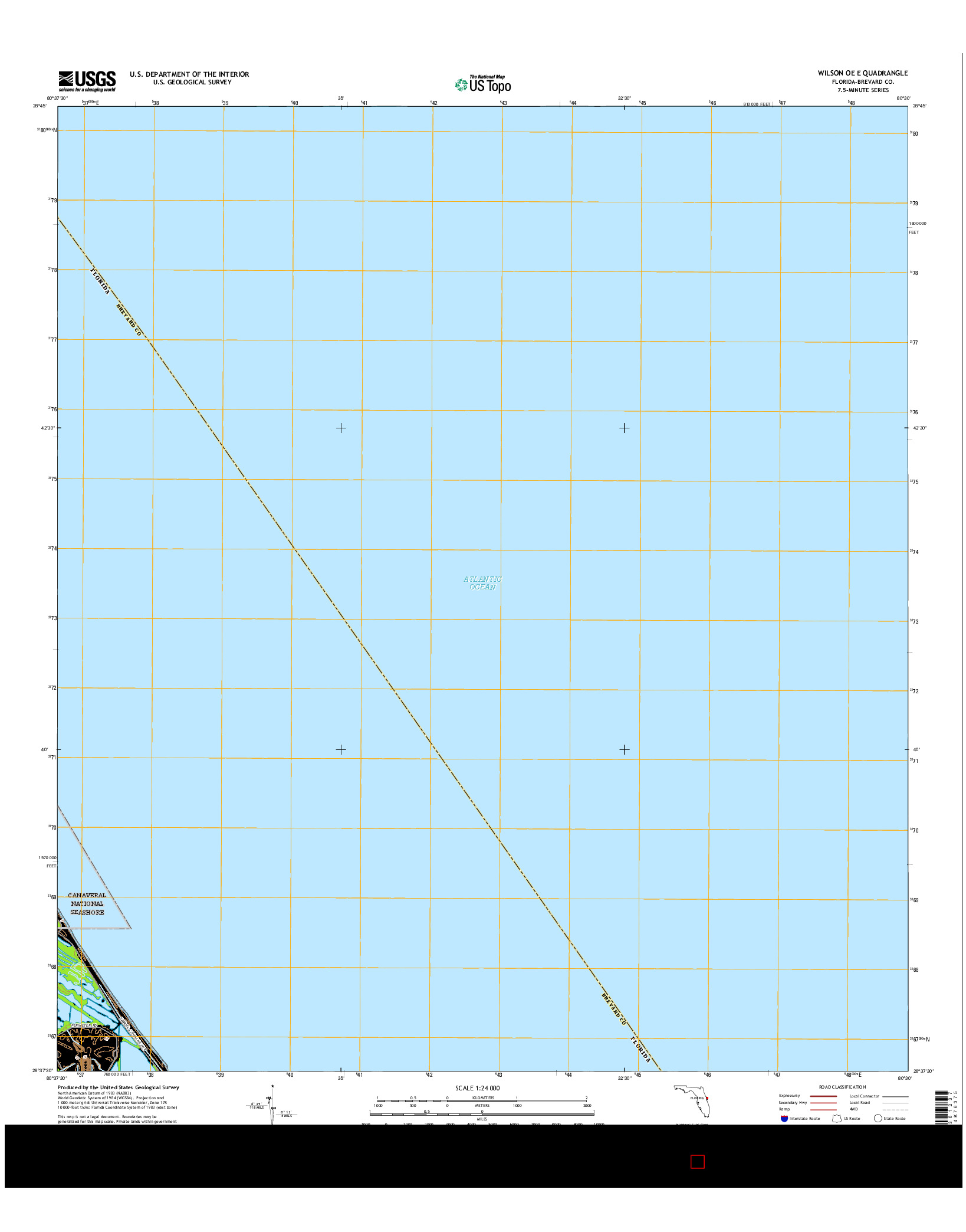 USGS US TOPO 7.5-MINUTE MAP FOR WILSON OE E, FL 2015