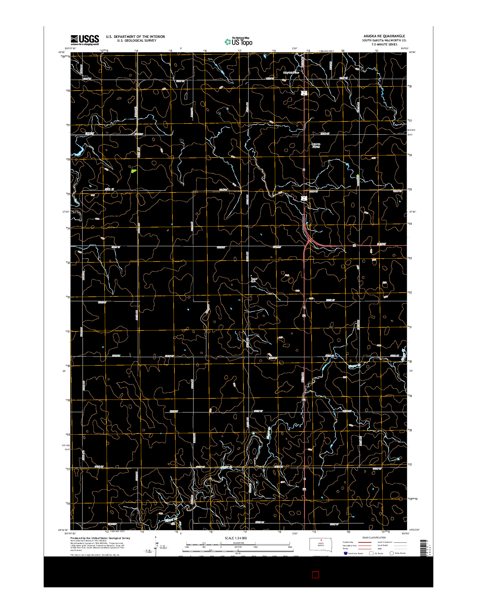 USGS US TOPO 7.5-MINUTE MAP FOR AKASKA NE, SD 2015