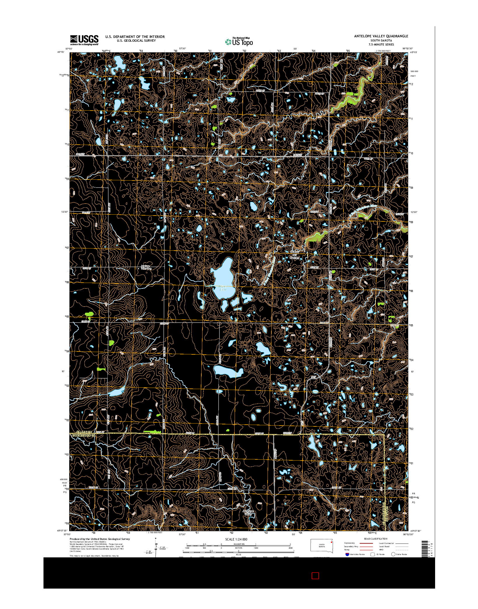 USGS US TOPO 7.5-MINUTE MAP FOR ANTELOPE VALLEY, SD 2015
