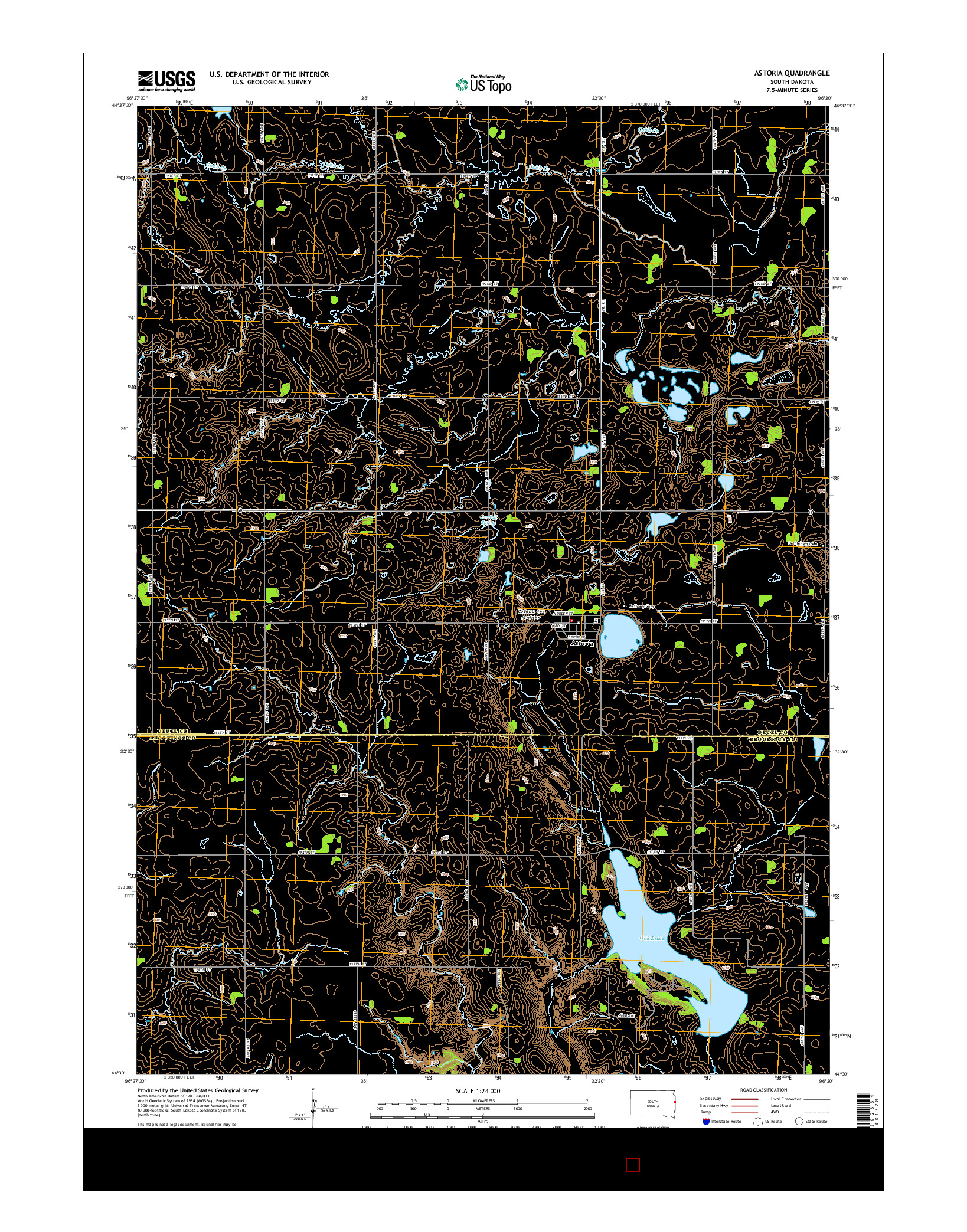 USGS US TOPO 7.5-MINUTE MAP FOR ASTORIA, SD 2015