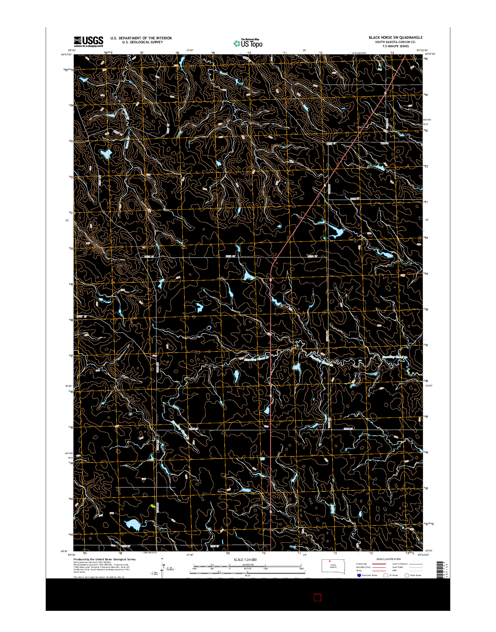 USGS US TOPO 7.5-MINUTE MAP FOR BLACK HORSE SW, SD 2015