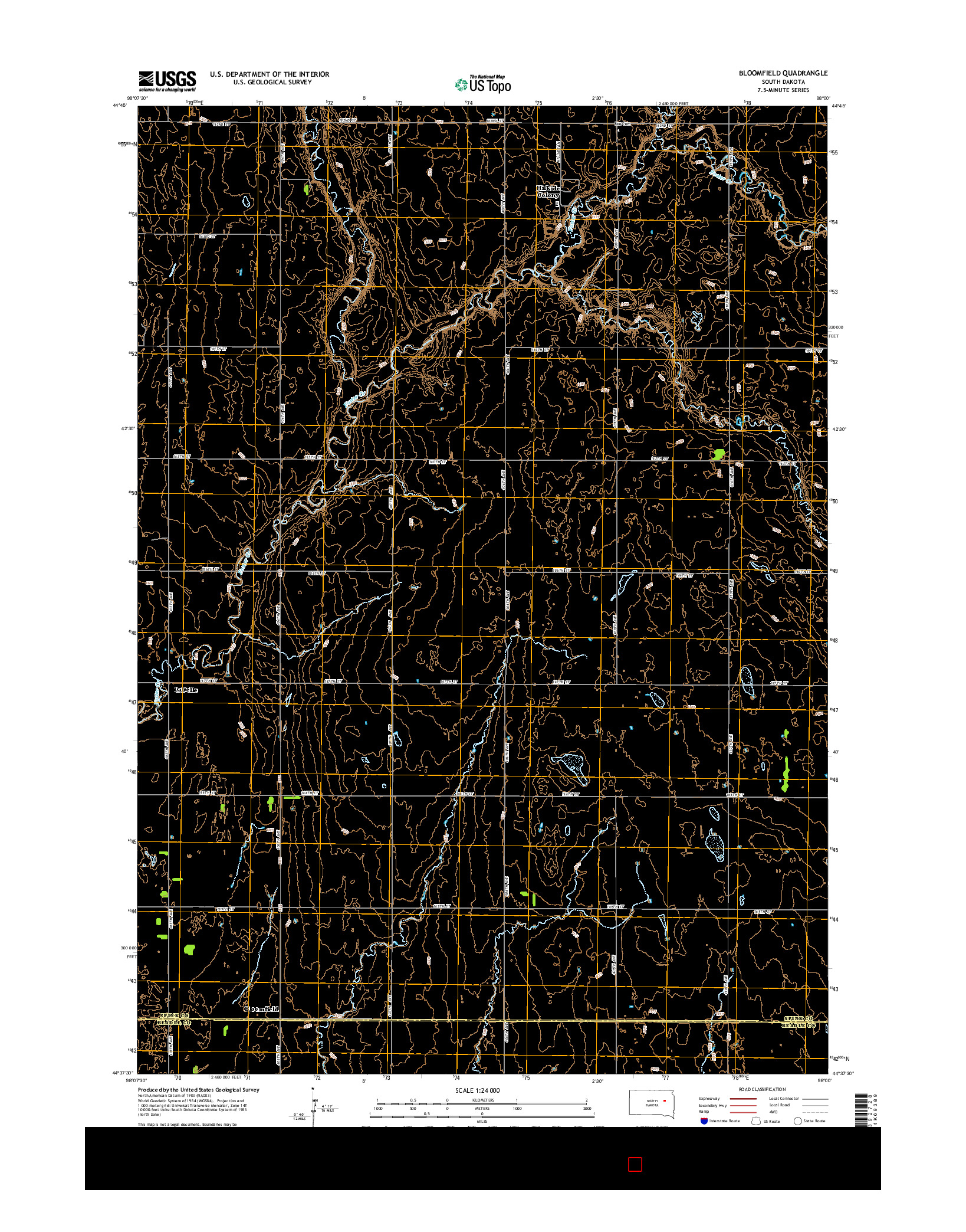 USGS US TOPO 7.5-MINUTE MAP FOR BLOOMFIELD, SD 2015