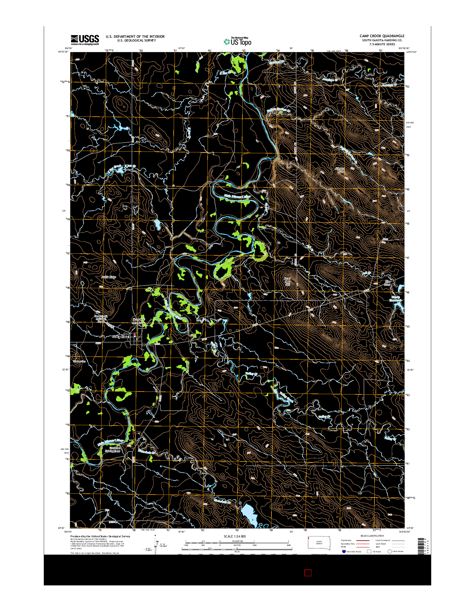 USGS US TOPO 7.5-MINUTE MAP FOR CAMP CROOK, SD 2015