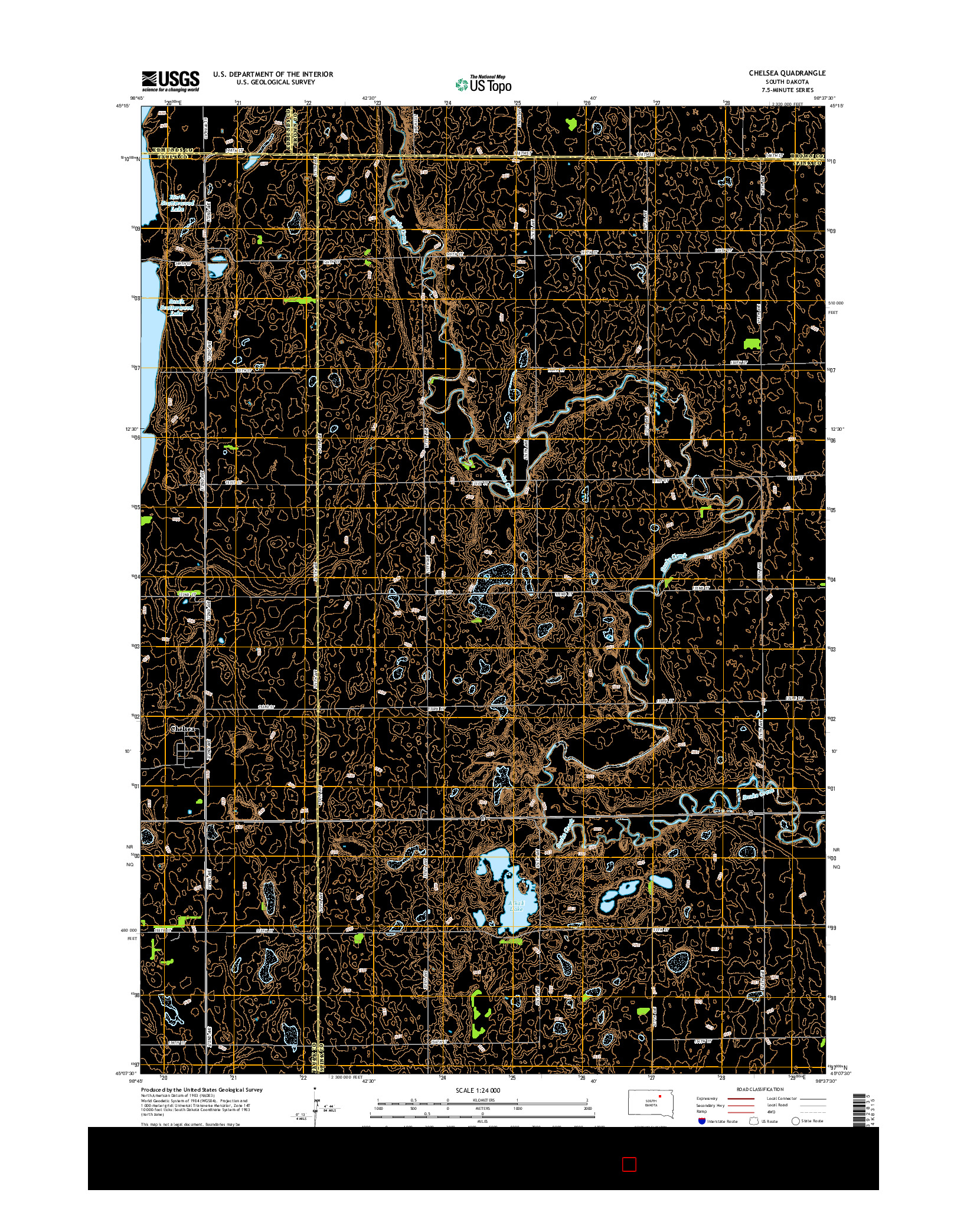 USGS US TOPO 7.5-MINUTE MAP FOR CHELSEA, SD 2015