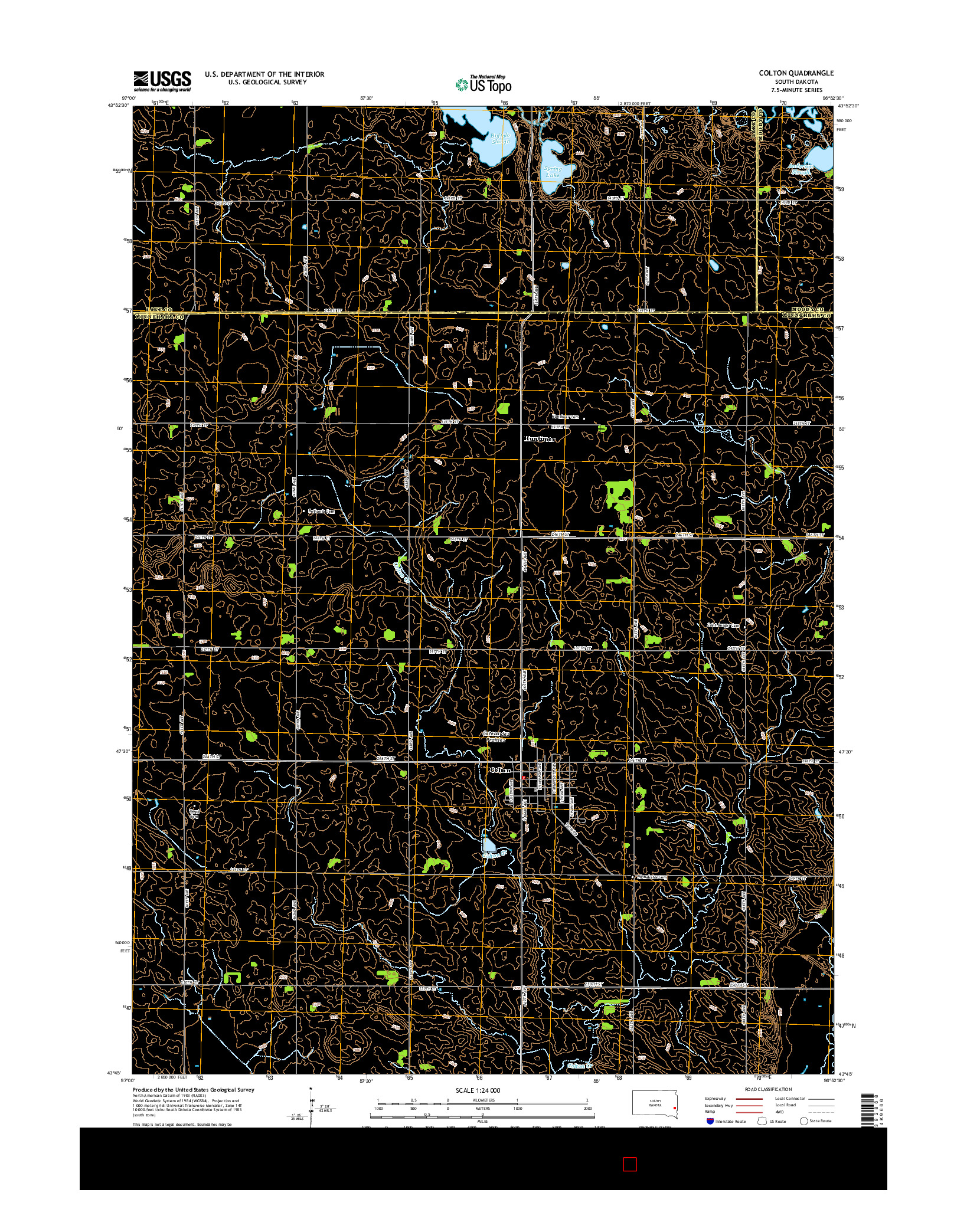 USGS US TOPO 7.5-MINUTE MAP FOR COLTON, SD 2015