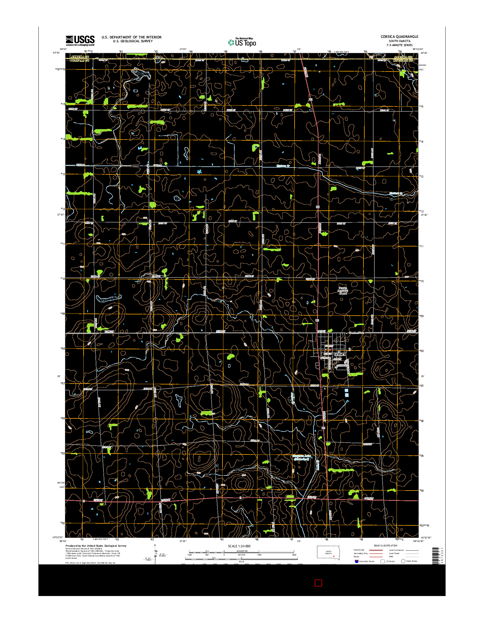 USGS US TOPO 7.5-MINUTE MAP FOR CORSICA, SD 2015