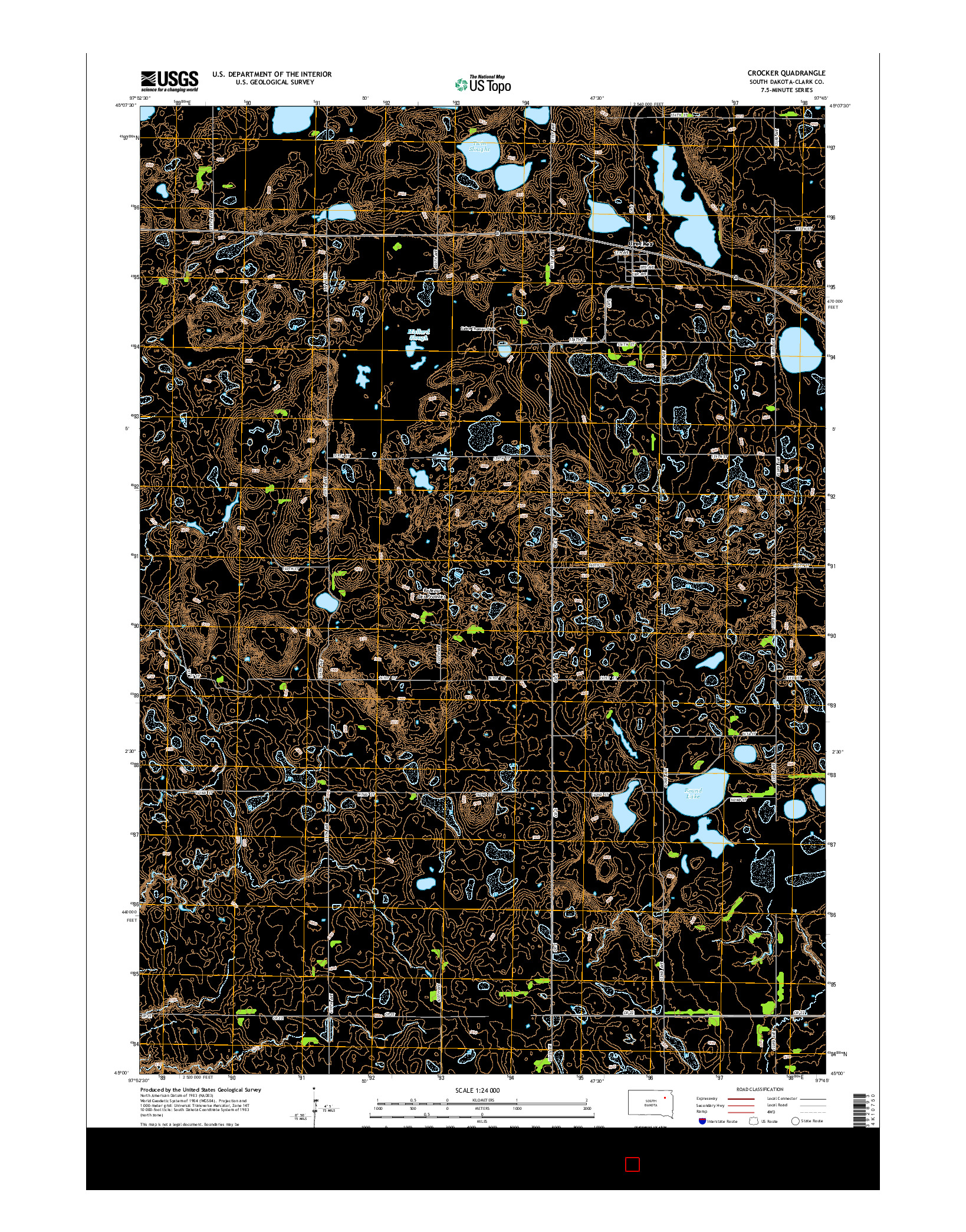 USGS US TOPO 7.5-MINUTE MAP FOR CROCKER, SD 2015