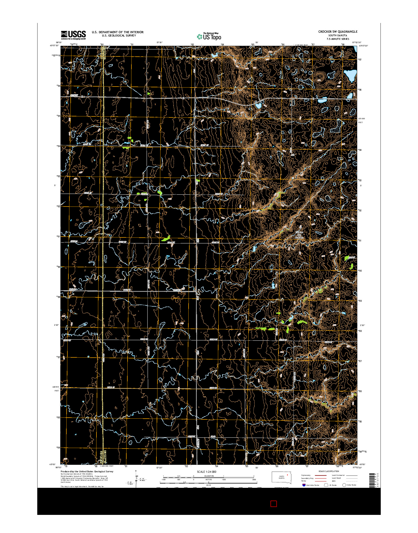 USGS US TOPO 7.5-MINUTE MAP FOR CROCKER SW, SD 2015